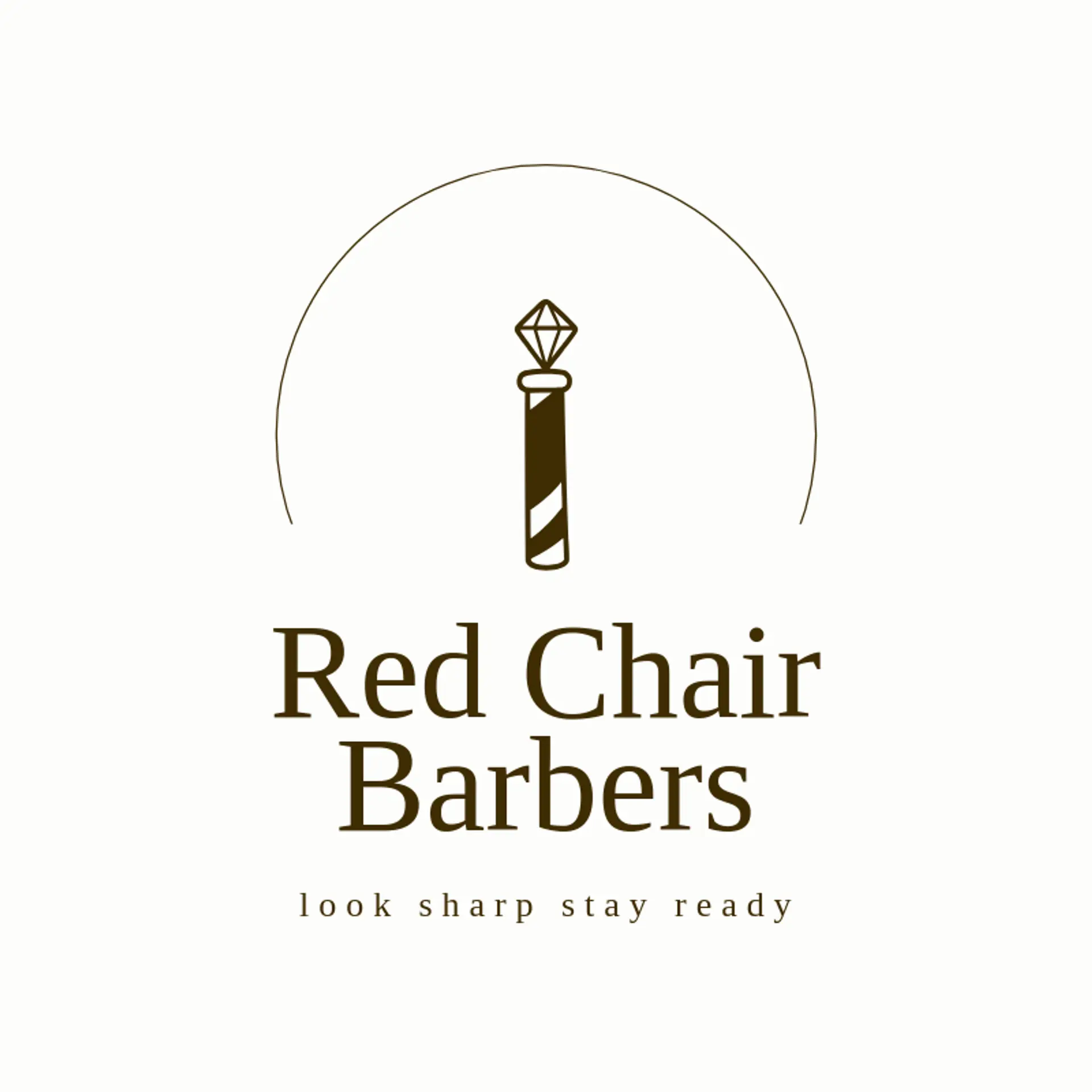 Red Chair Barbers logo for barbershop