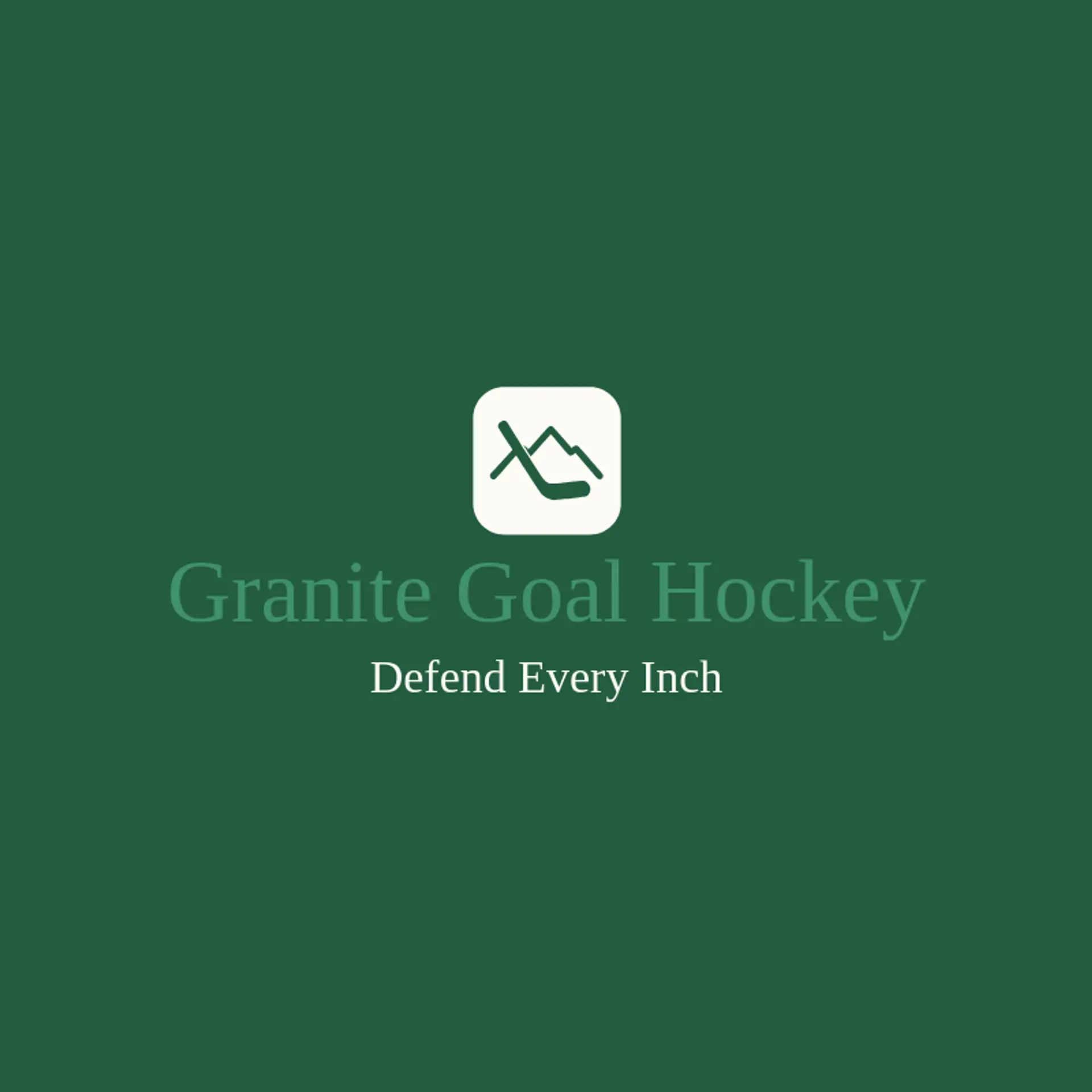 Granite Goal Hockey logo for hockey stick