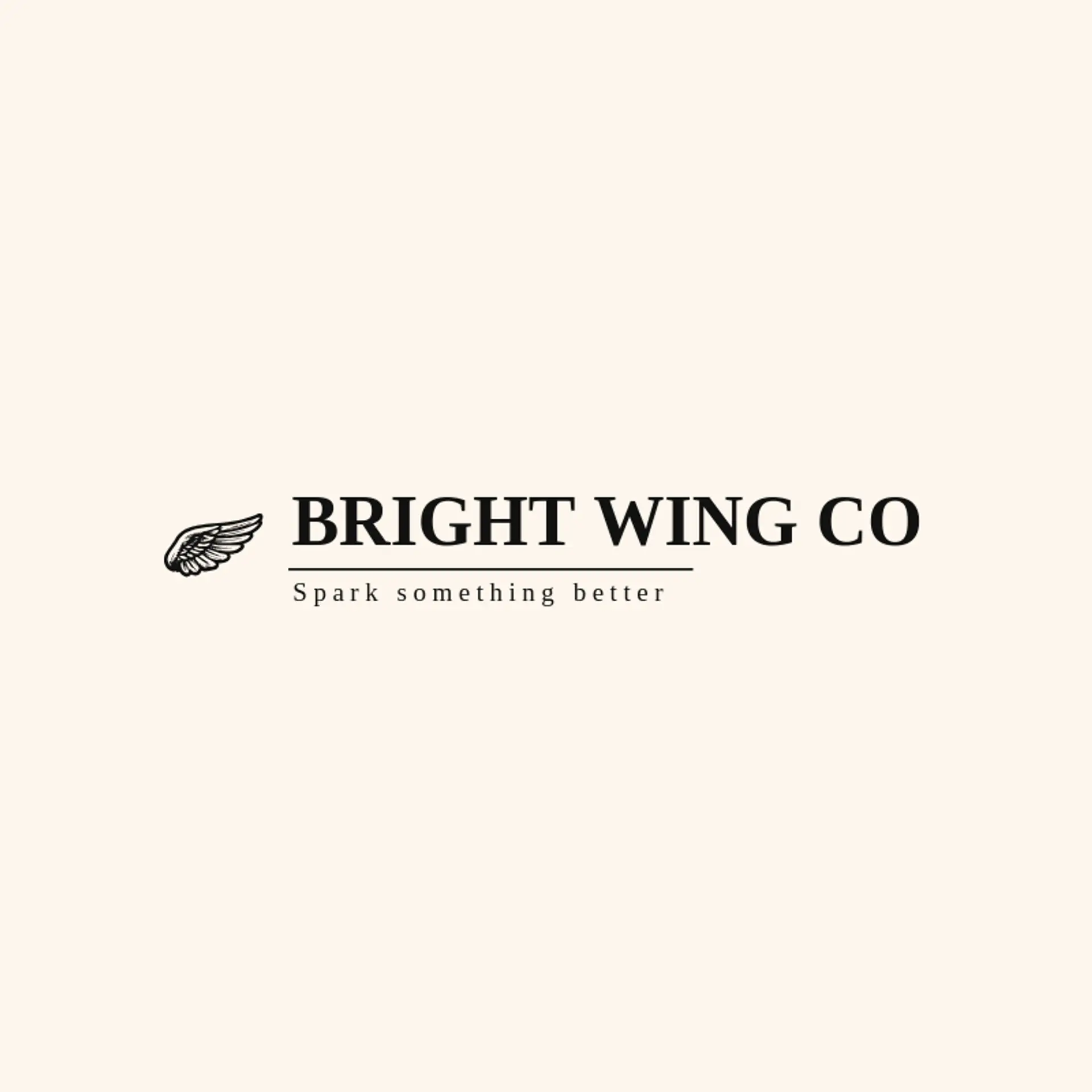 Bright Wing Co logo for wing