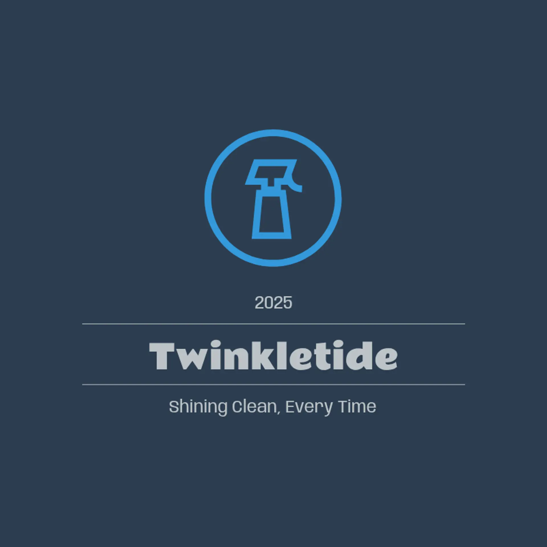 TwinkleTide logo for cleaning company
