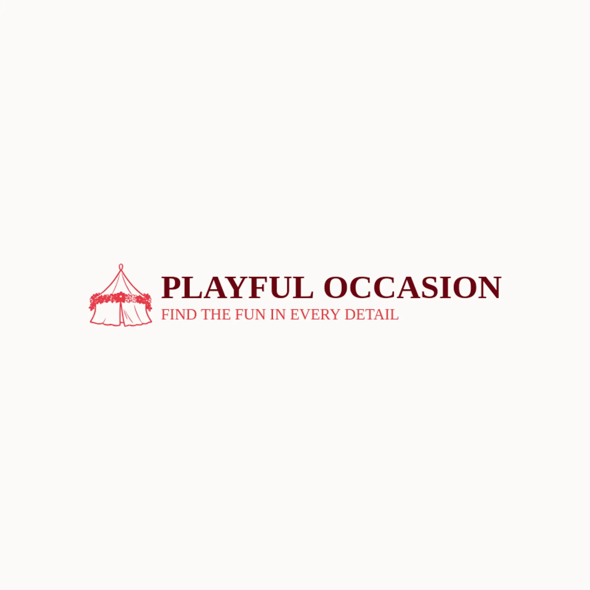 Playful Occasion logo for party rental