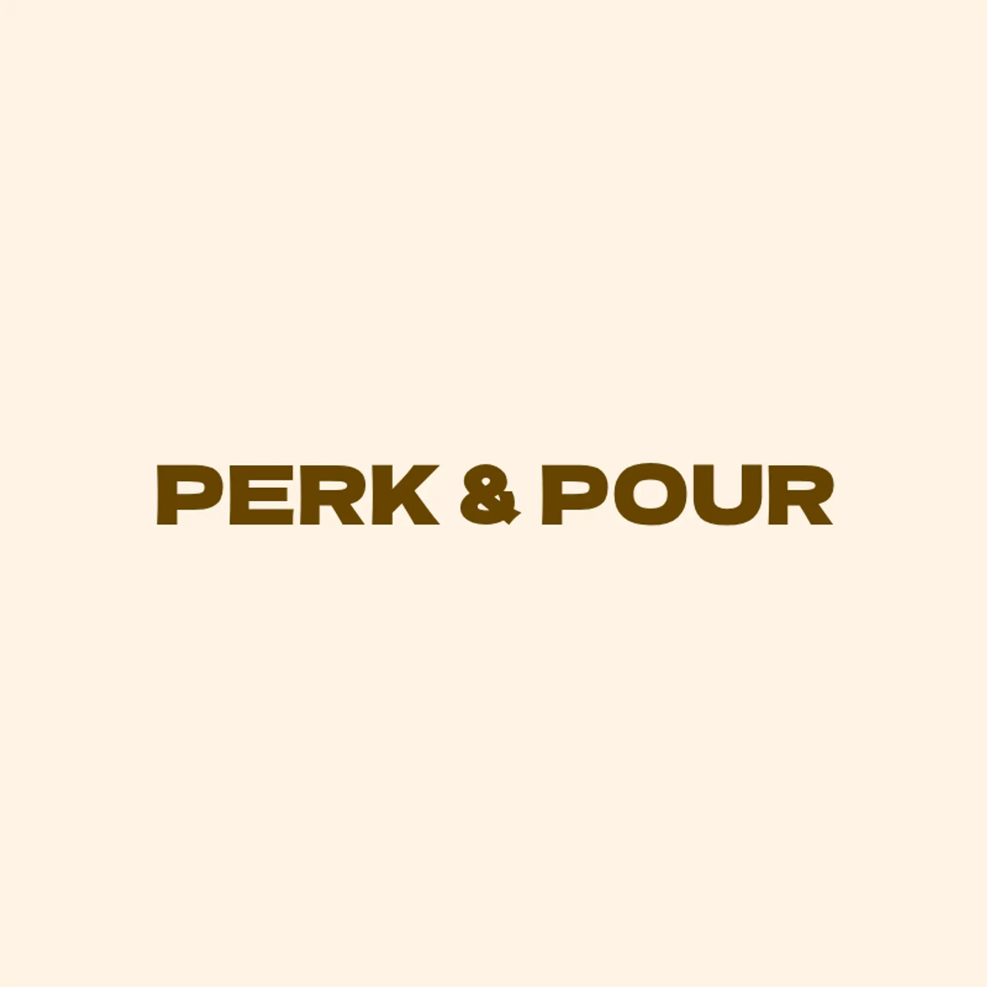 Perk & Pour logo for cafe