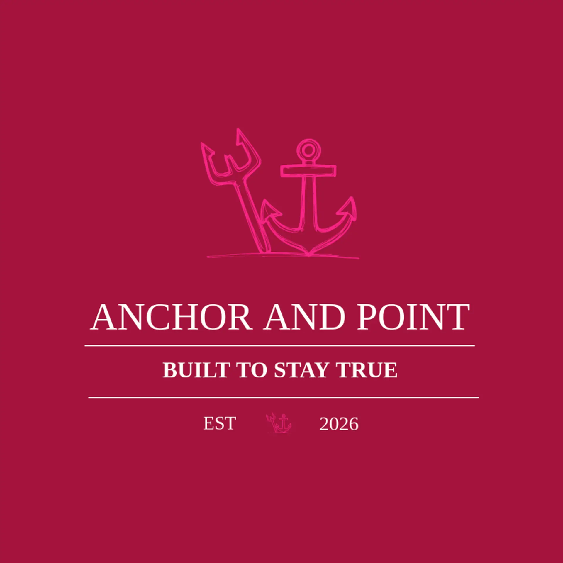 Anchor and Point logo for trident
