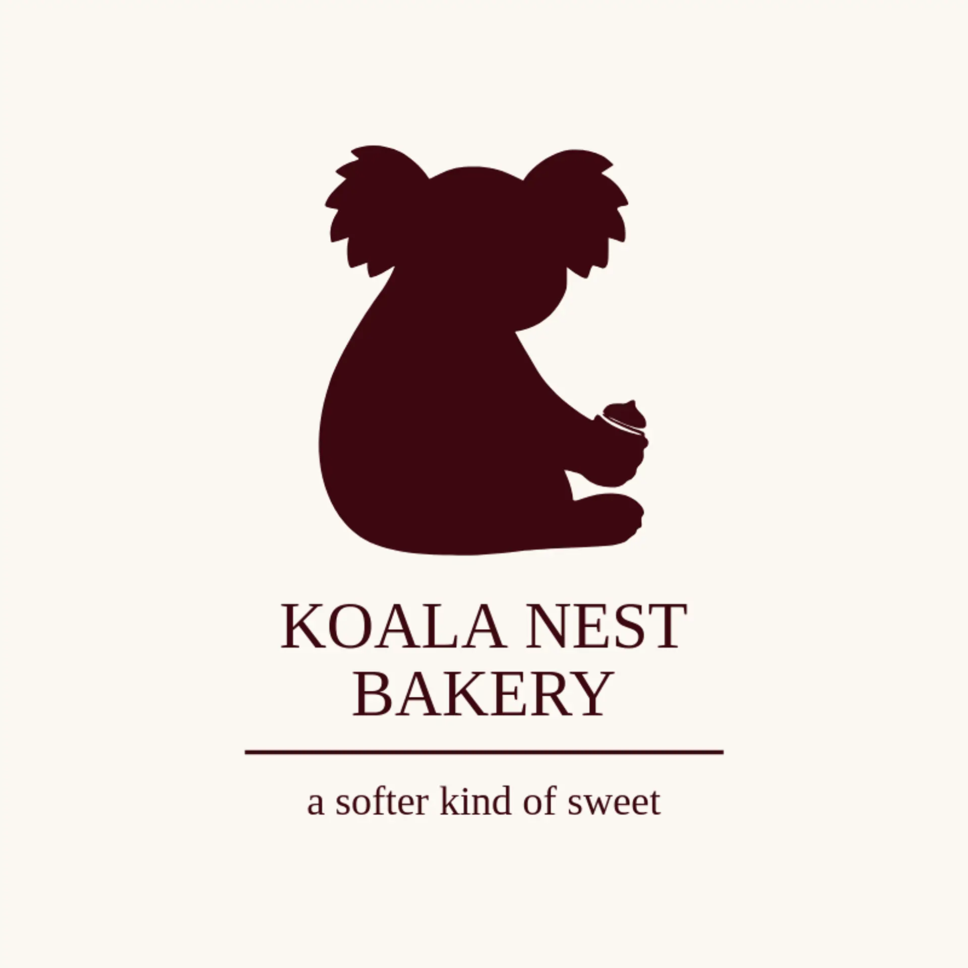 Koala Nest Bakery logo for koala
