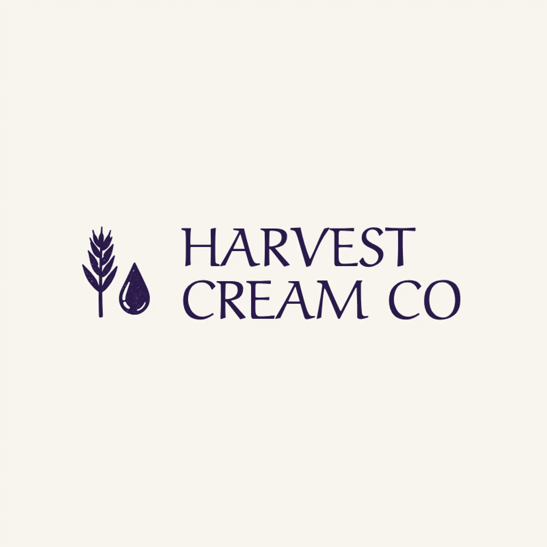 Harvest Cream Co logo for dairy farm