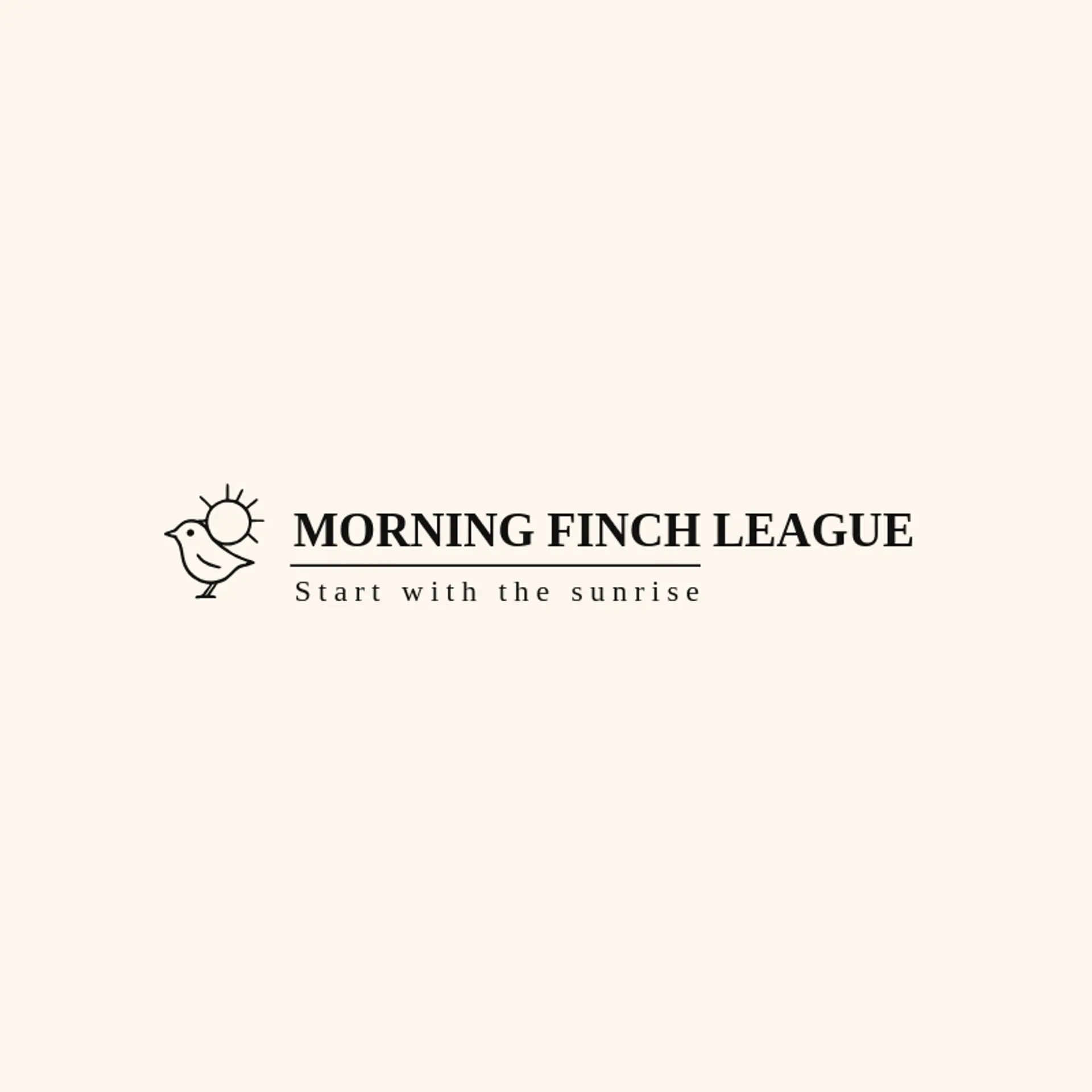 Morning Finch League logo for hood