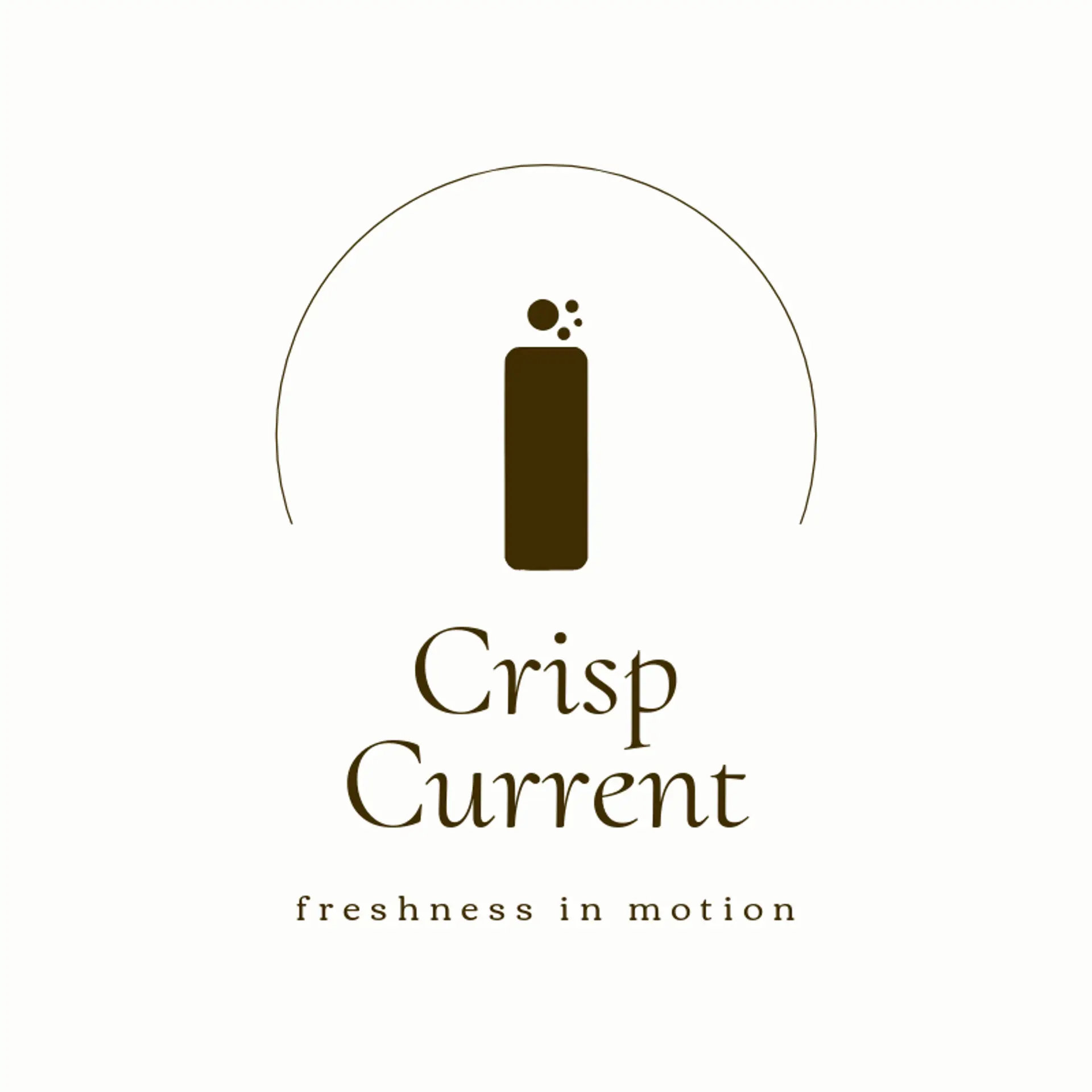 Crisp Current logo for soda