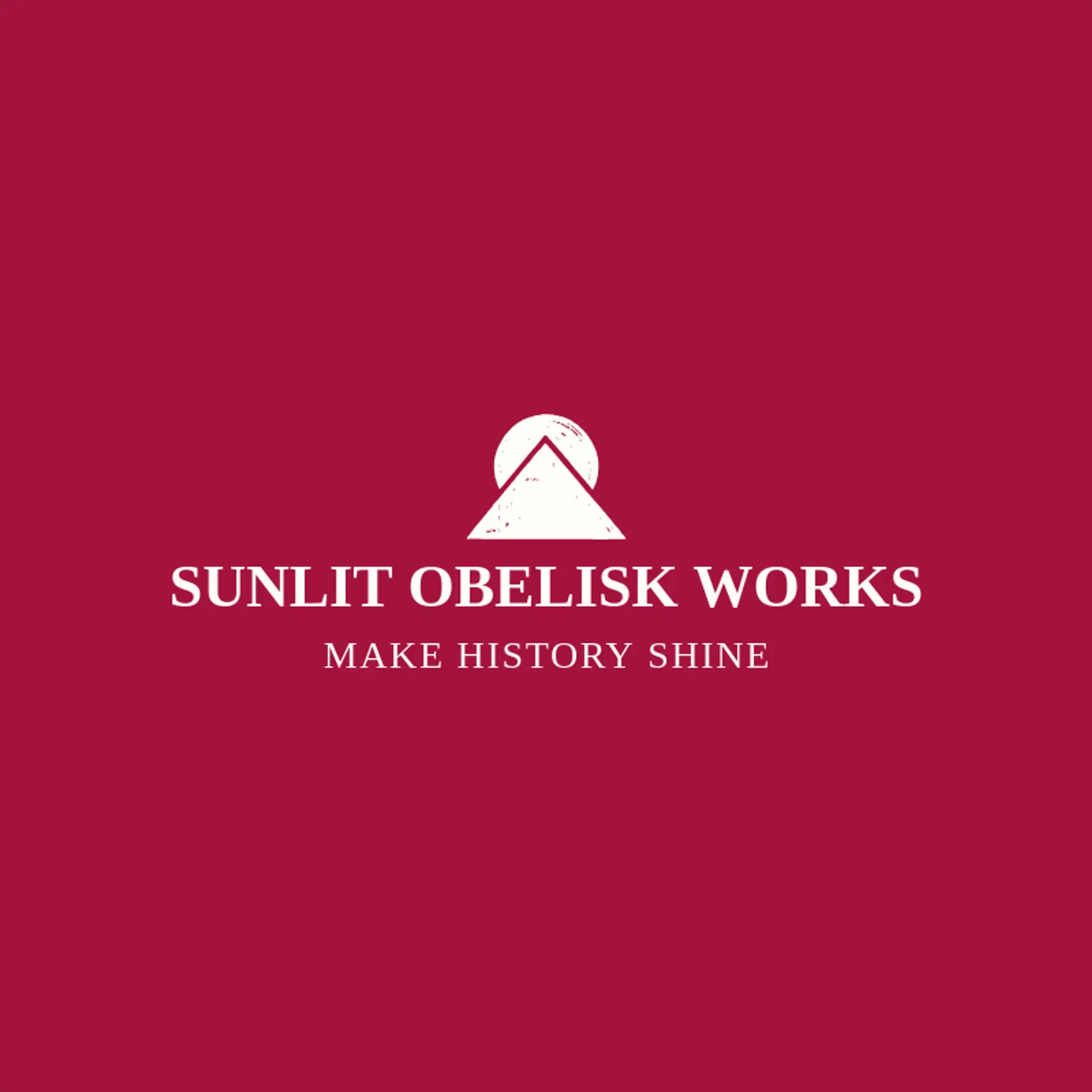 Sunlit Obelisk Works logo for pyramid