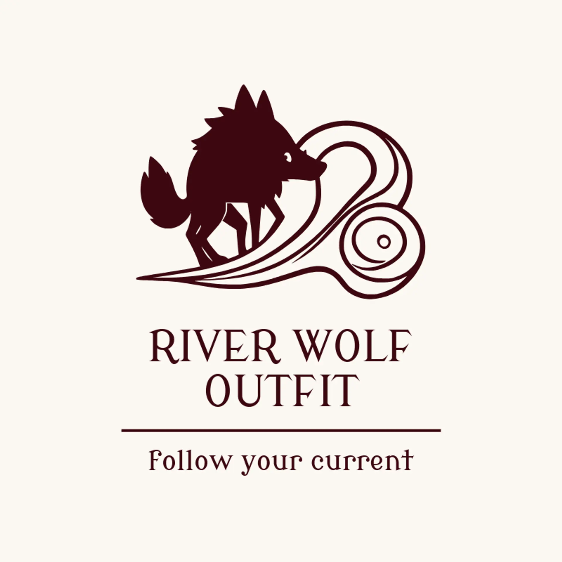 River Wolf Outfit logo for wolf
