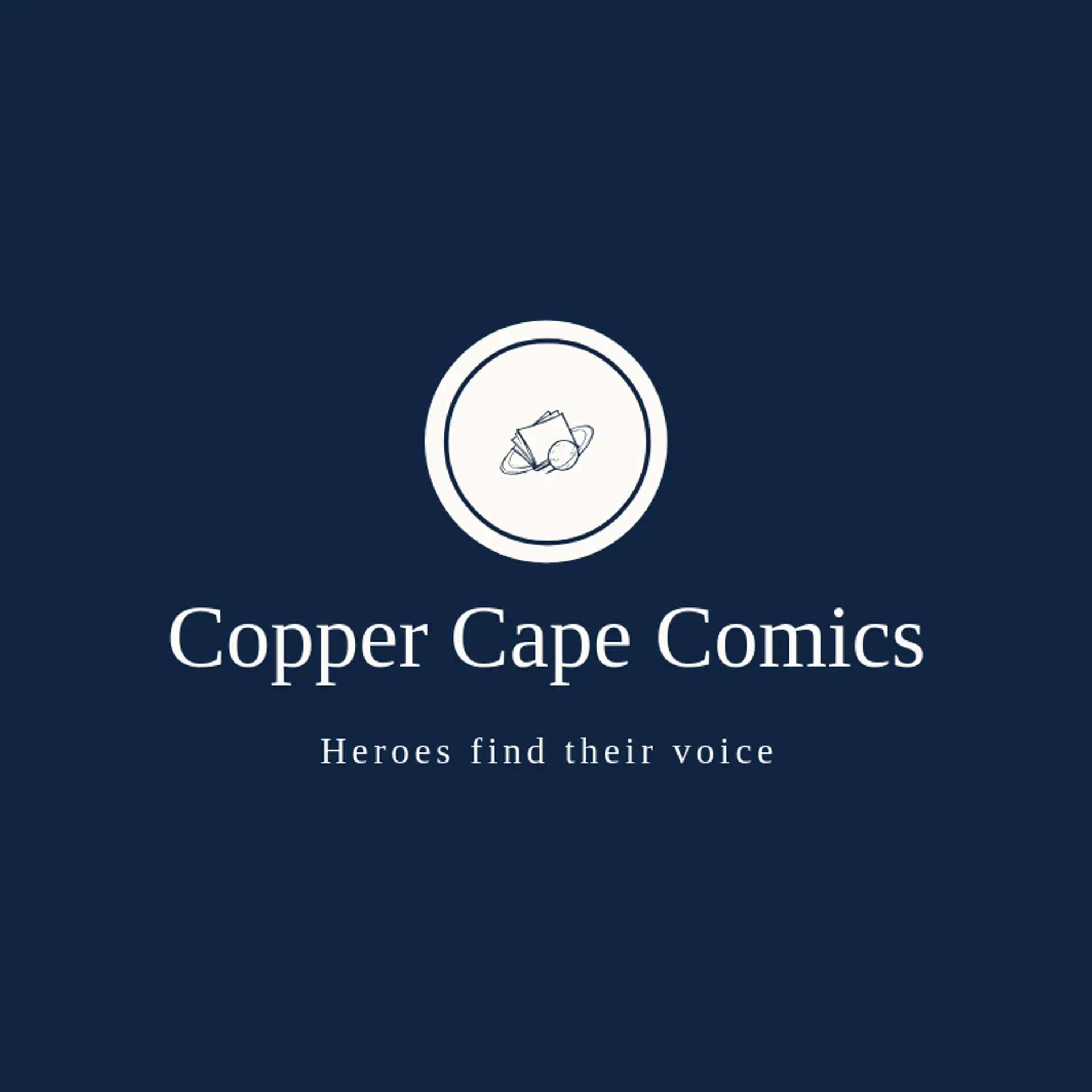 Copper Cape Comics logo for comic book