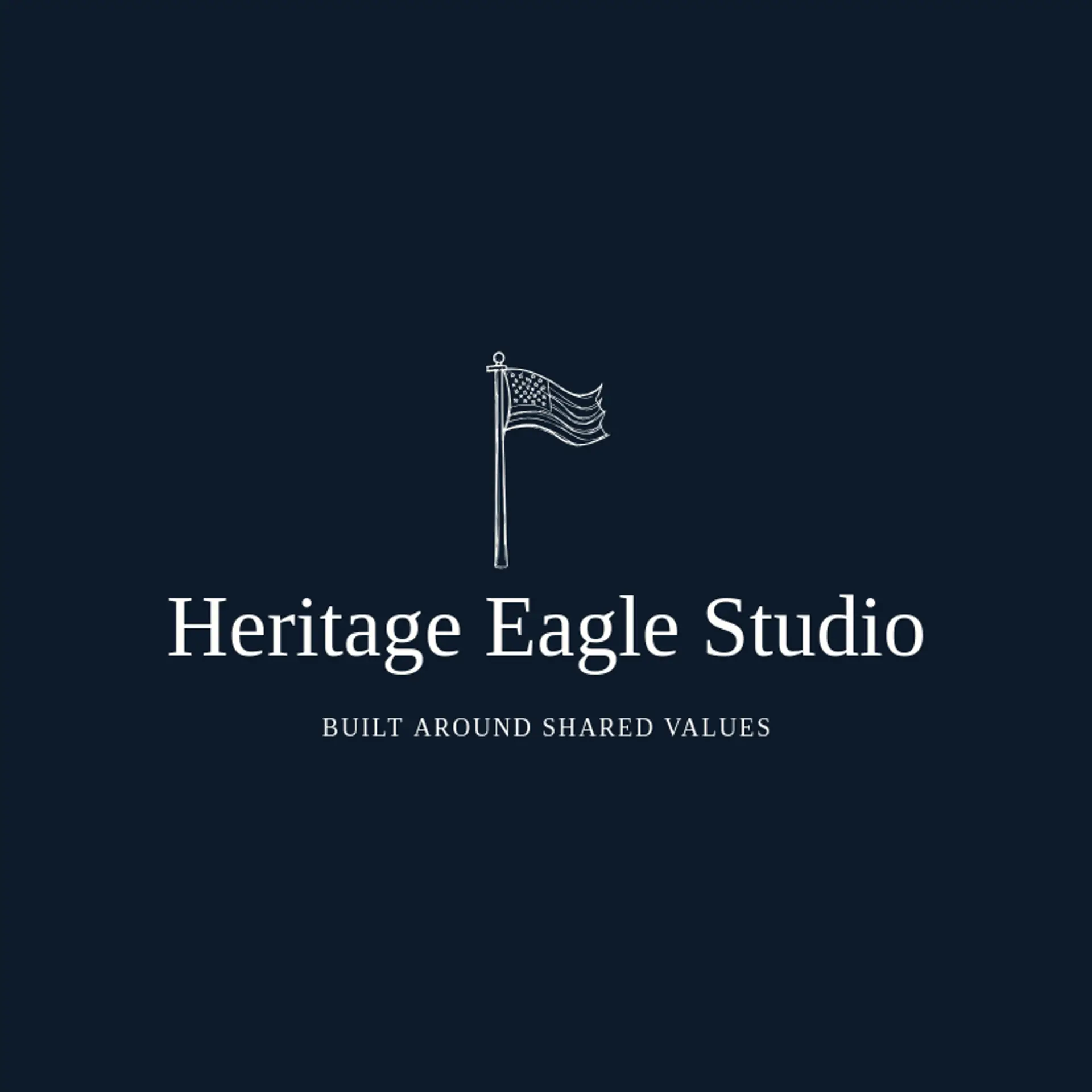 Heritage Eagle Studio logo for american flag