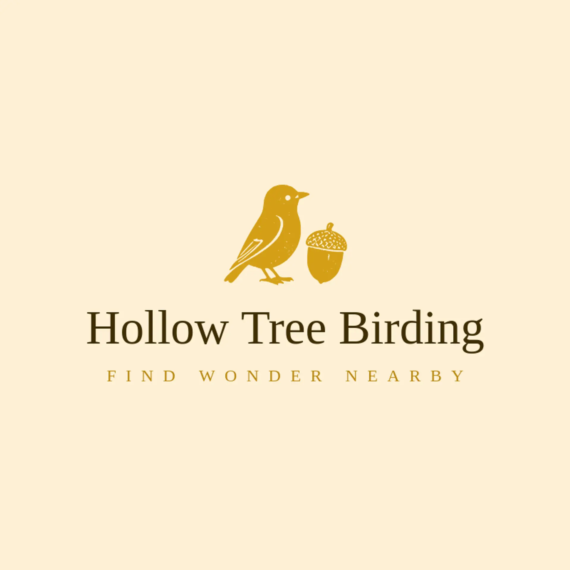 Hollow Tree Birding logo for hood