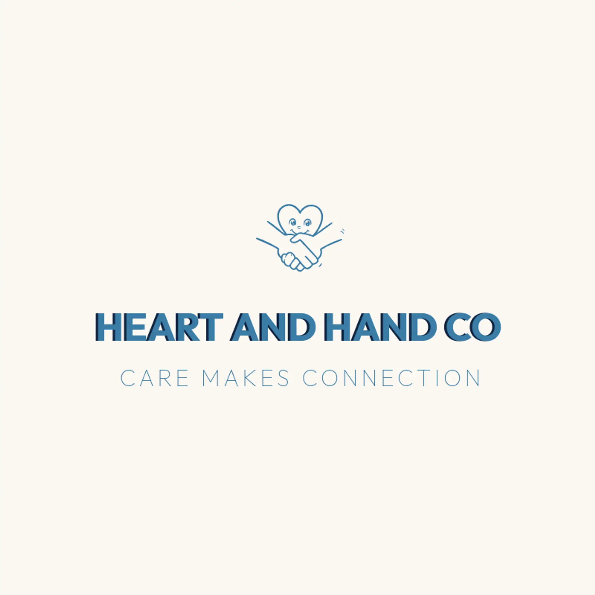 Heart and Hand Co logo for handshake