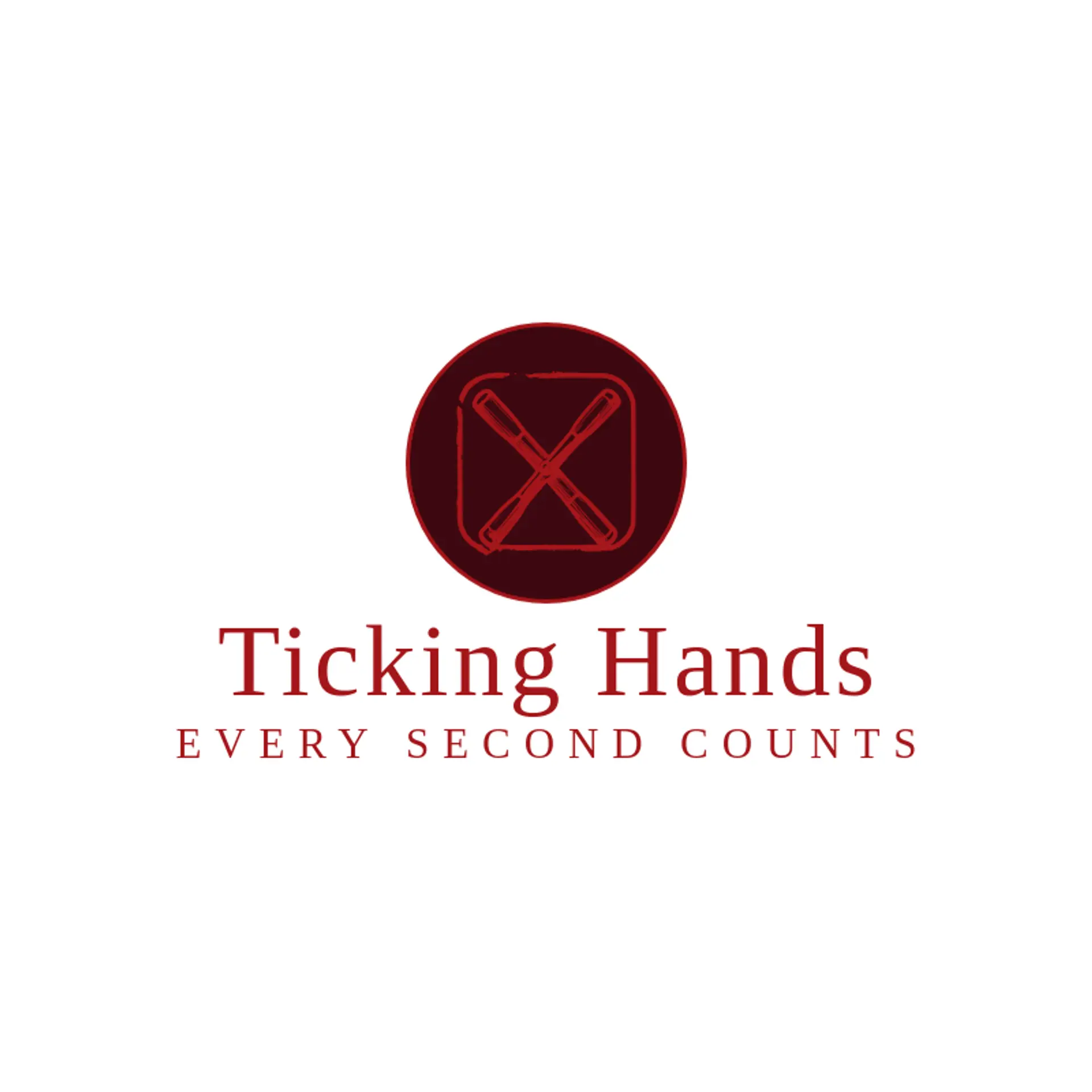 Ticking Hands logo for clock