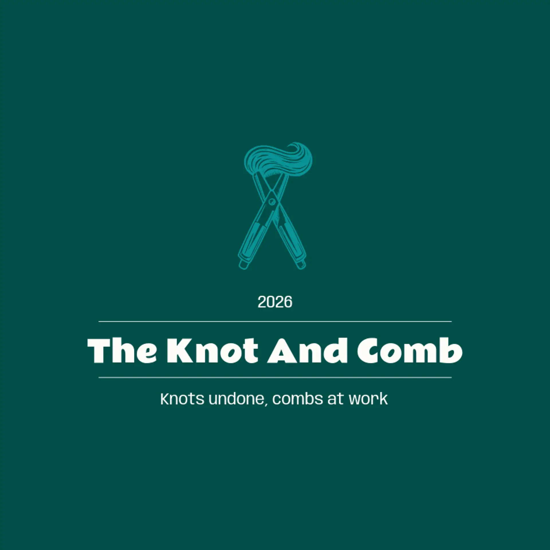 The Knot and Comb logo for hair stylist