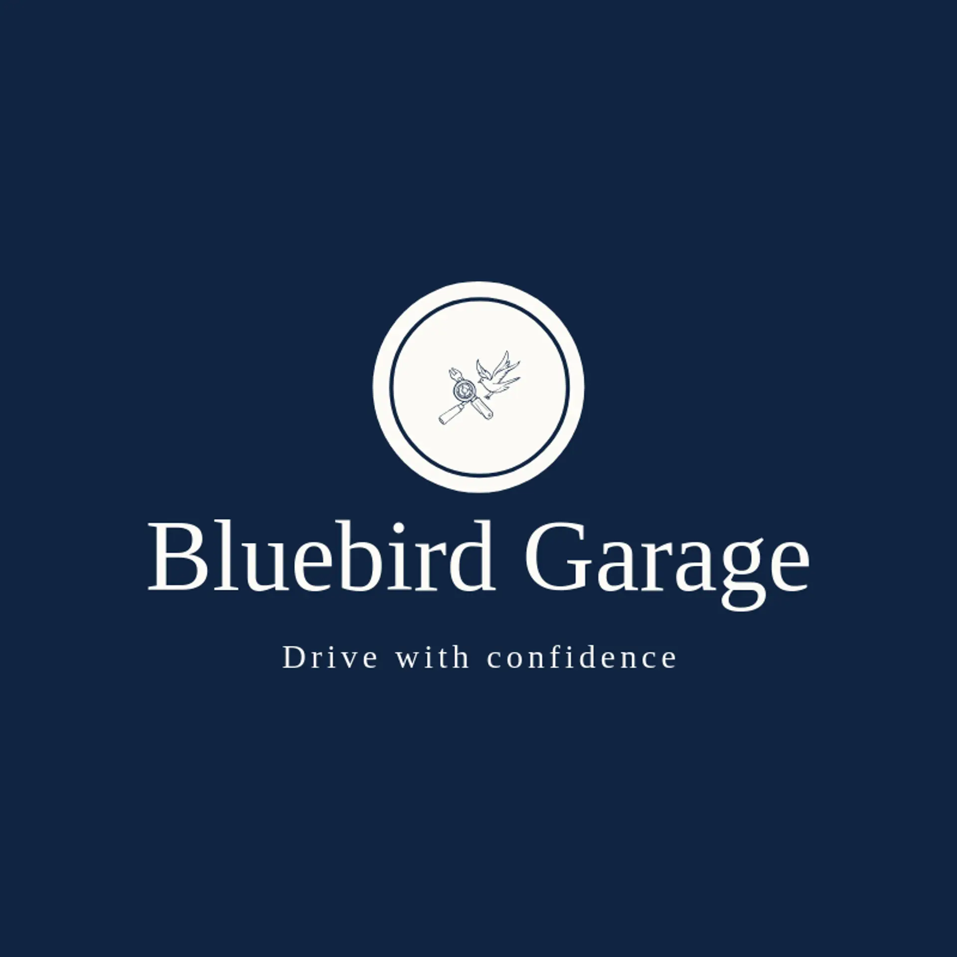 Bluebird Garage logo for car repair