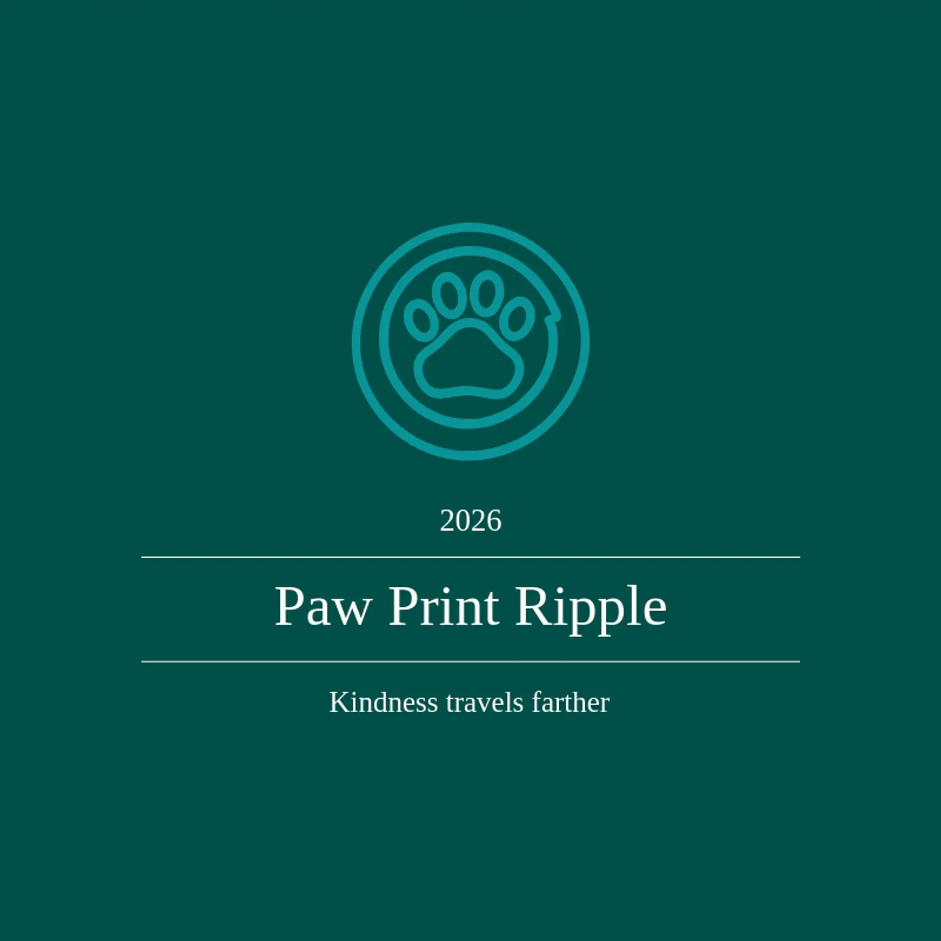 Paw Print Ripple logo for paw print