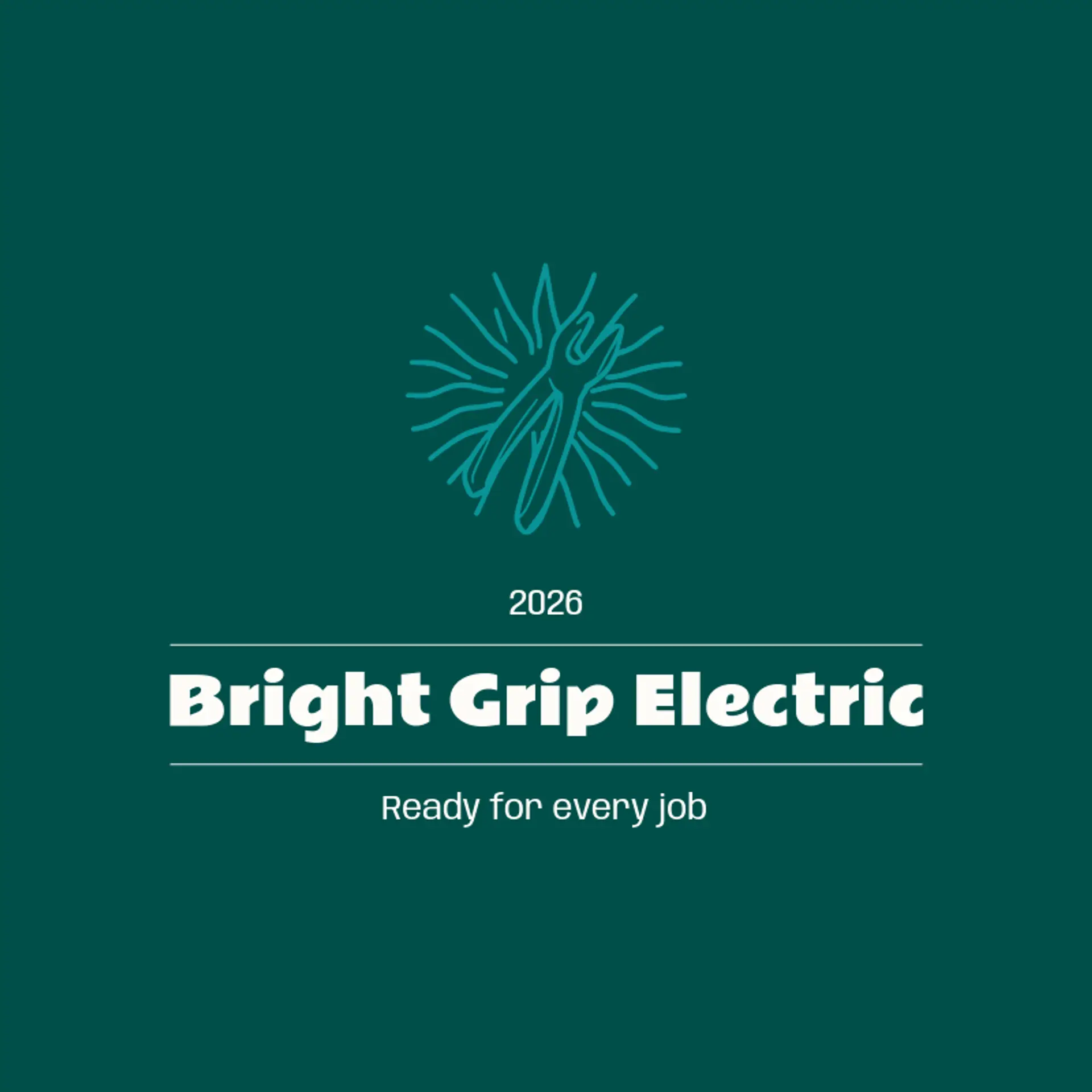 Bright Grip Electric logo for electrician