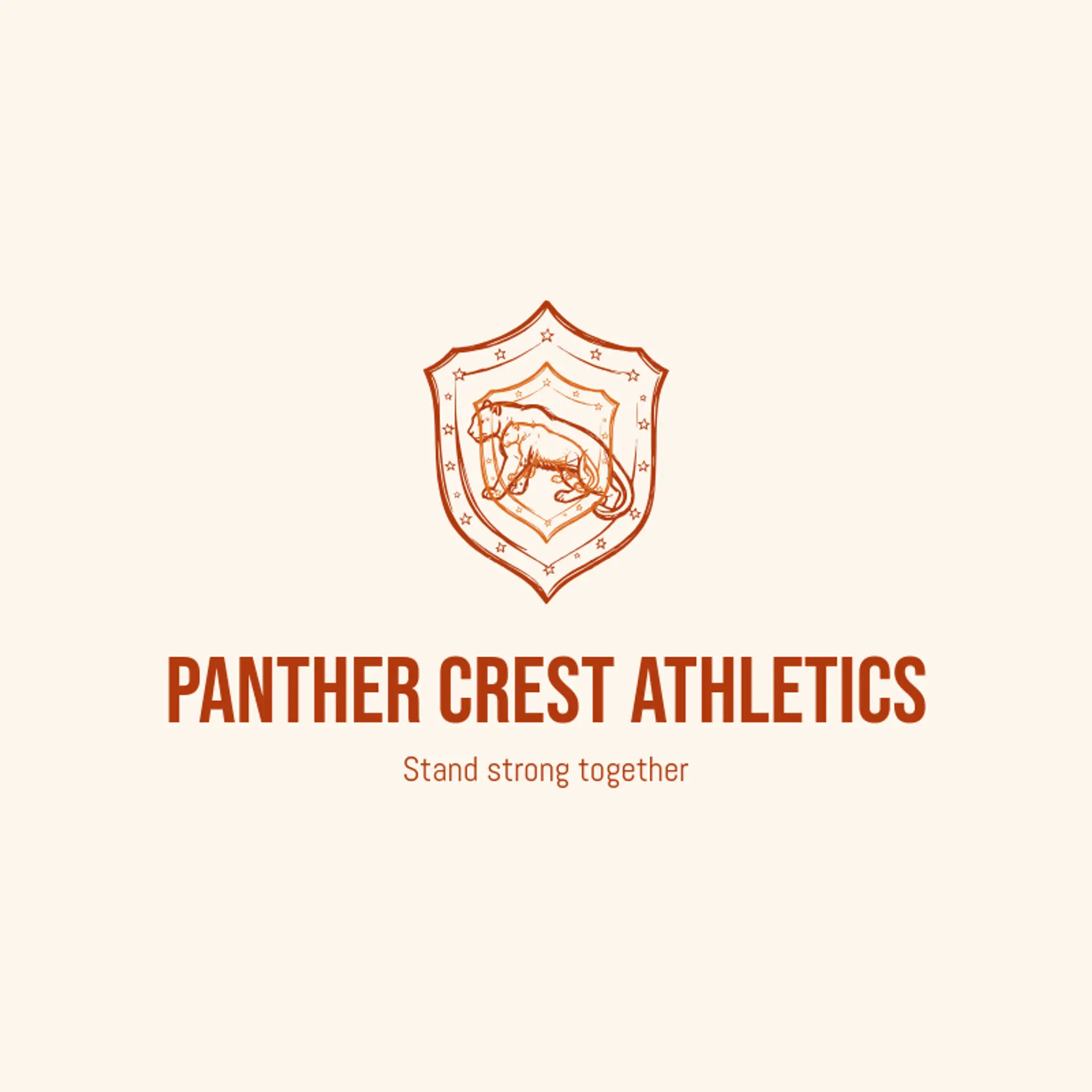 Panther Crest Athletics logo for panther