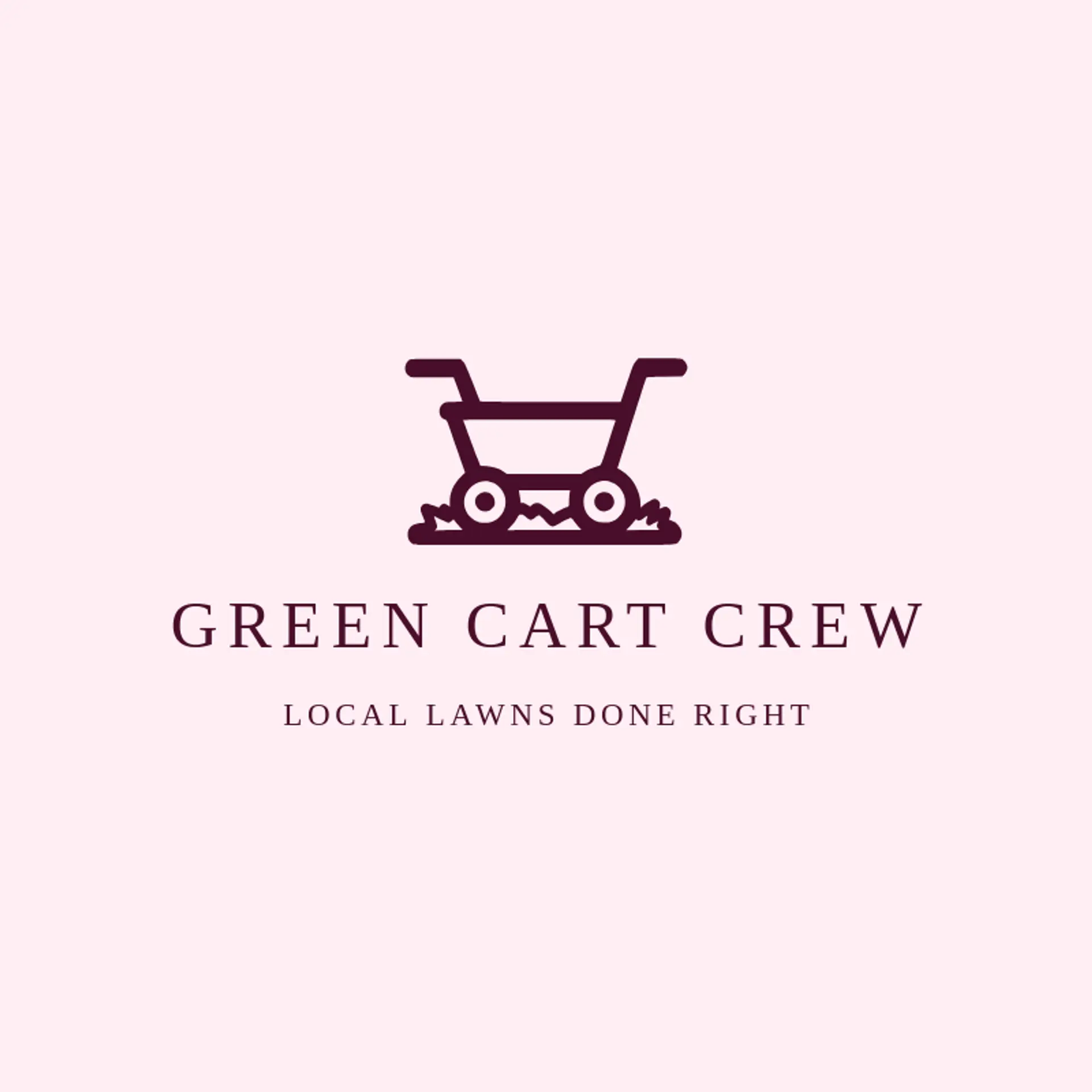 Green Cart Crew logo for grass