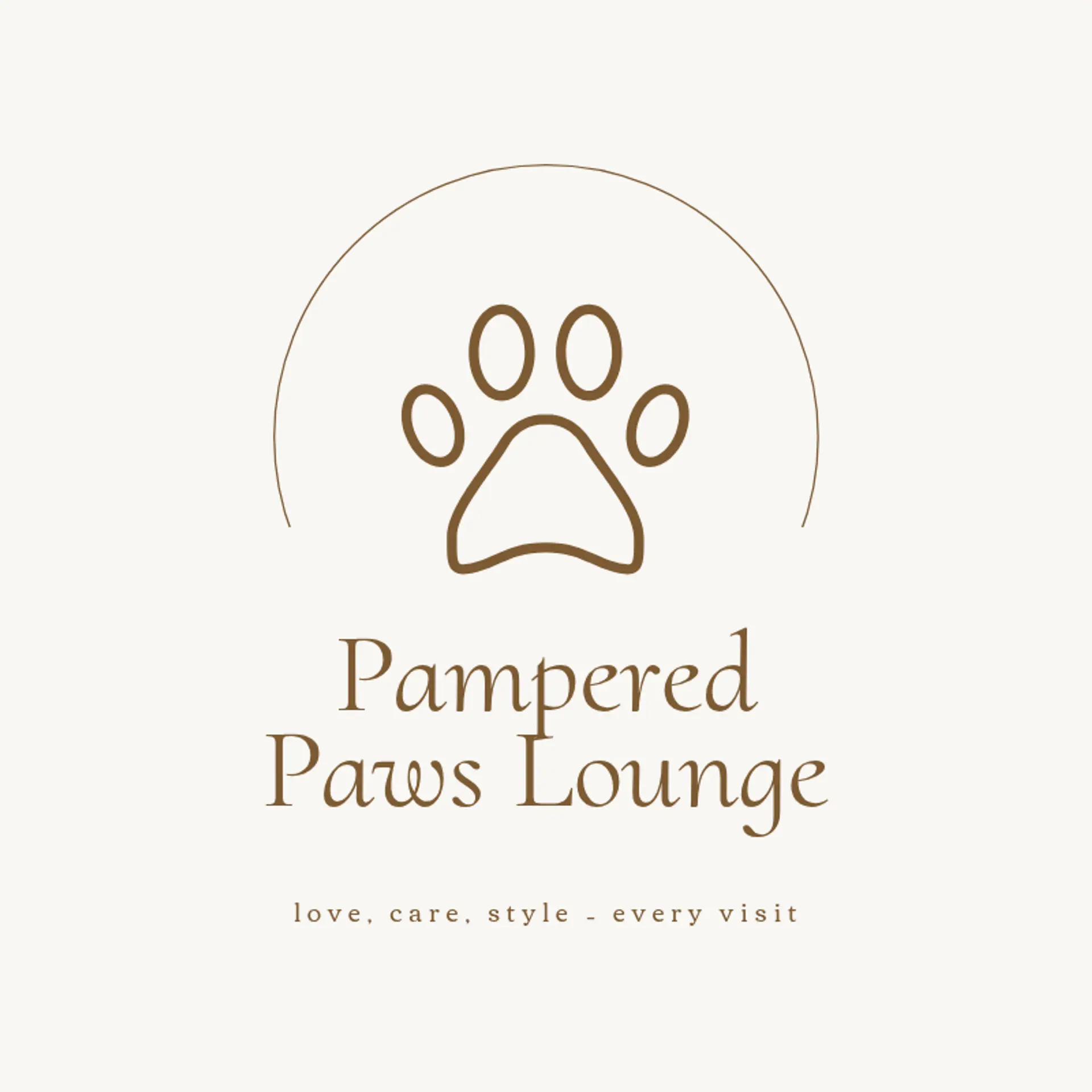 Paws & Whiskers Spa logo for grooming salon