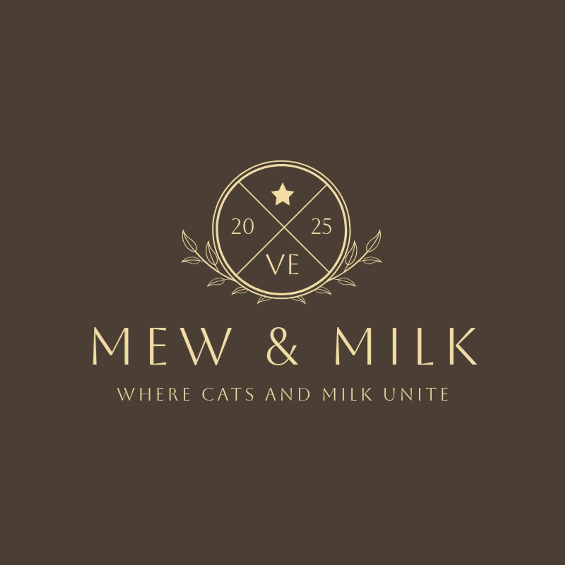 Mew & Milk logo for cat cafe