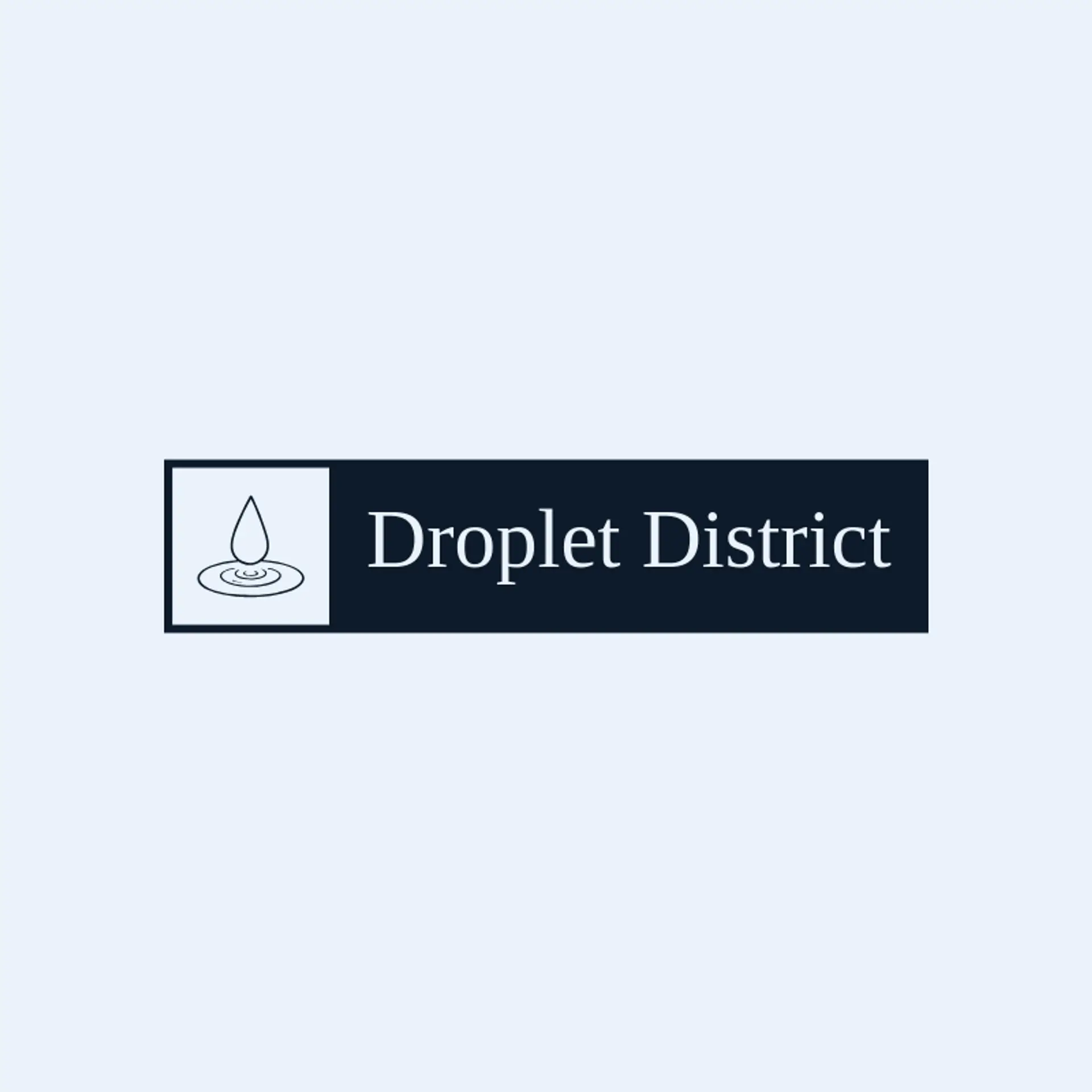 Droplet District logo for rain