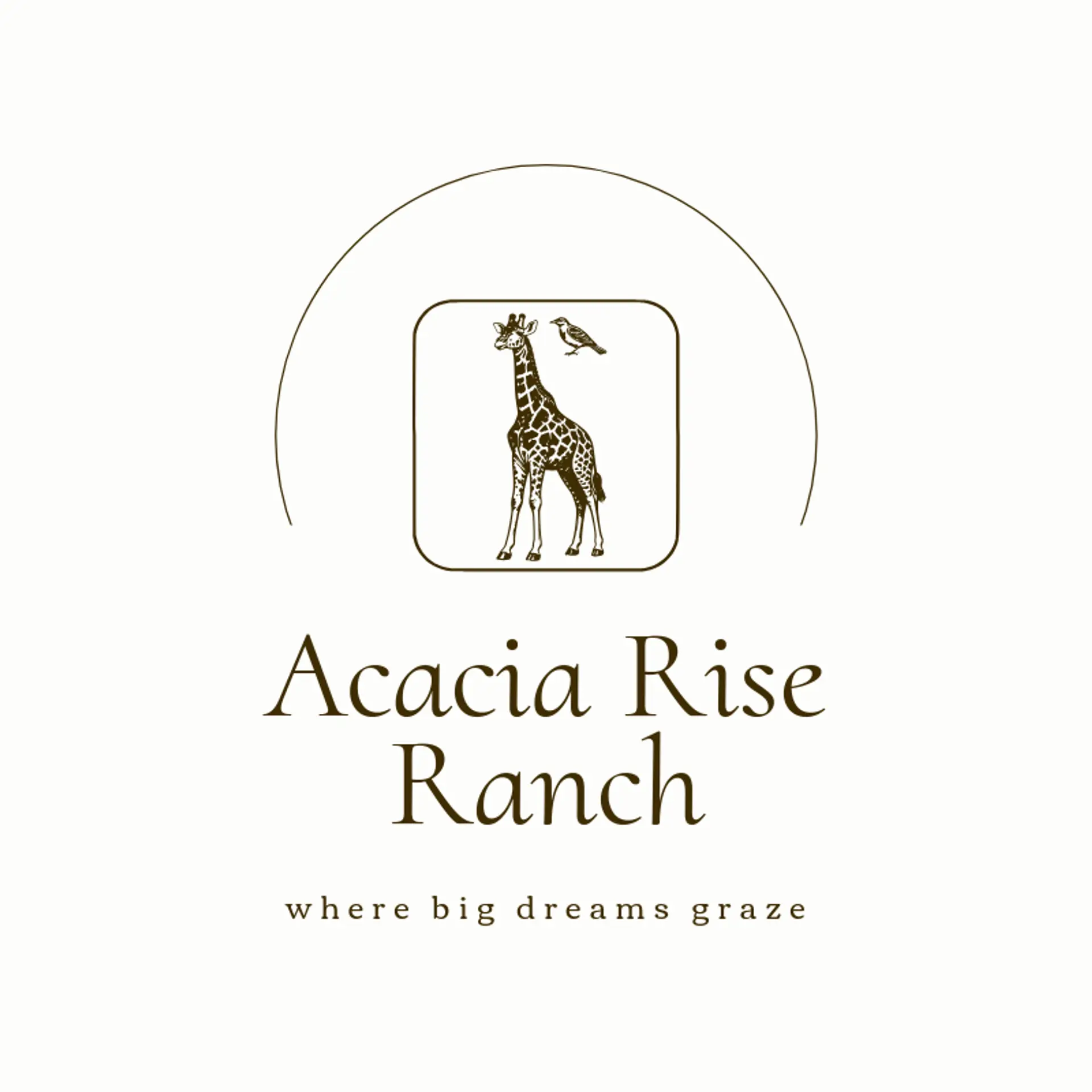 Acacia Rise Ranch logo for giraffe