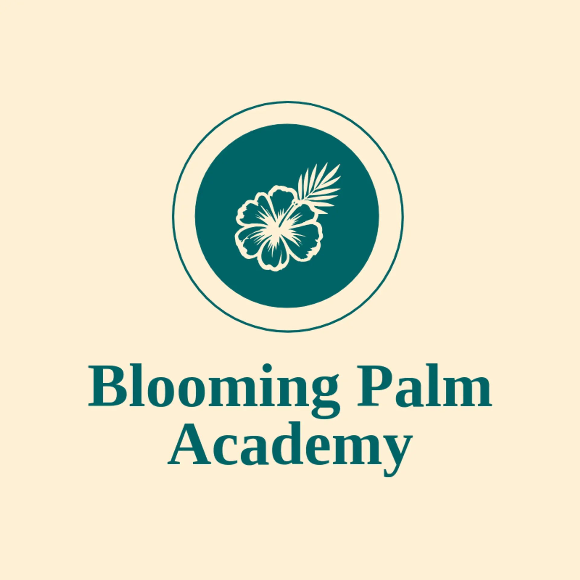 Blooming Palm Academy logo for hibiscus