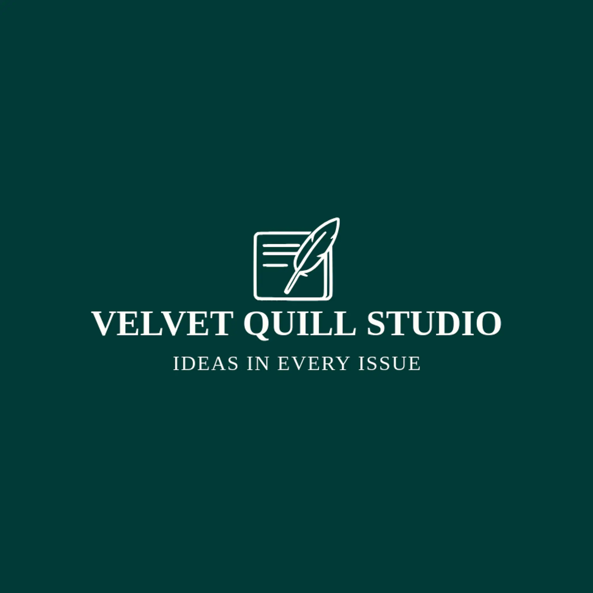 Velvet Quill Studio logo for magazine