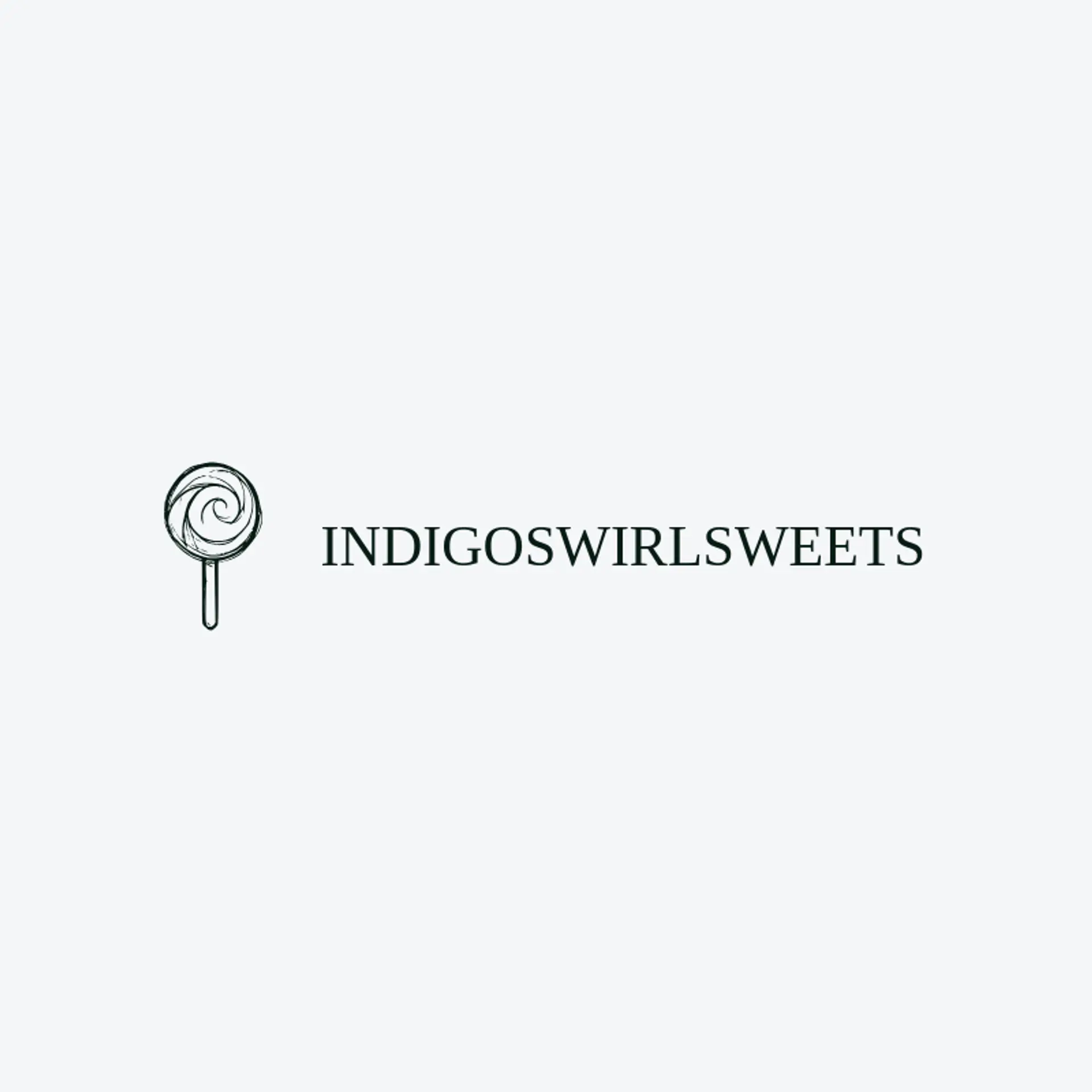 Indigo Swirl Sweets logo for lollipop