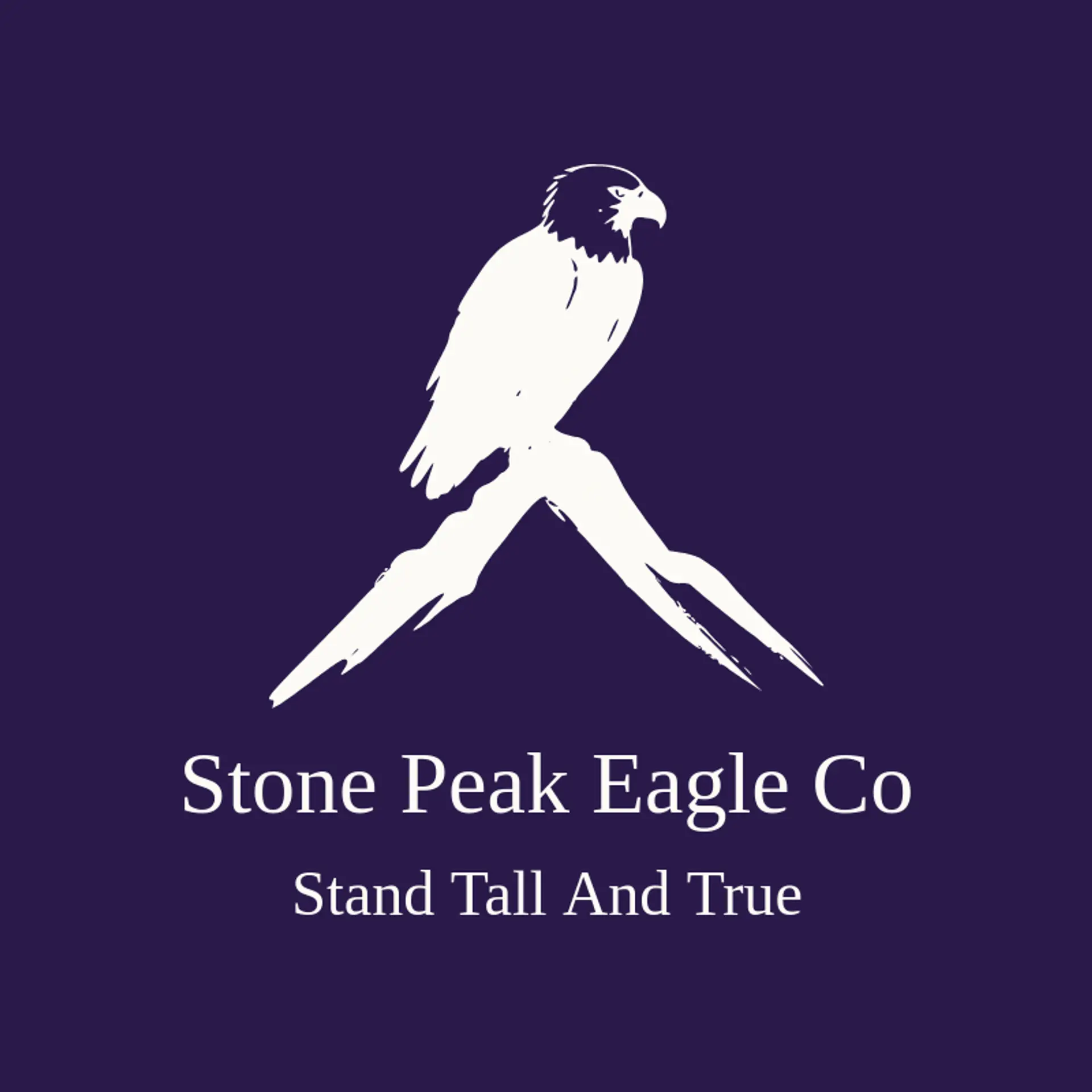 Stone Peak Eagle Co logo for bald eagle