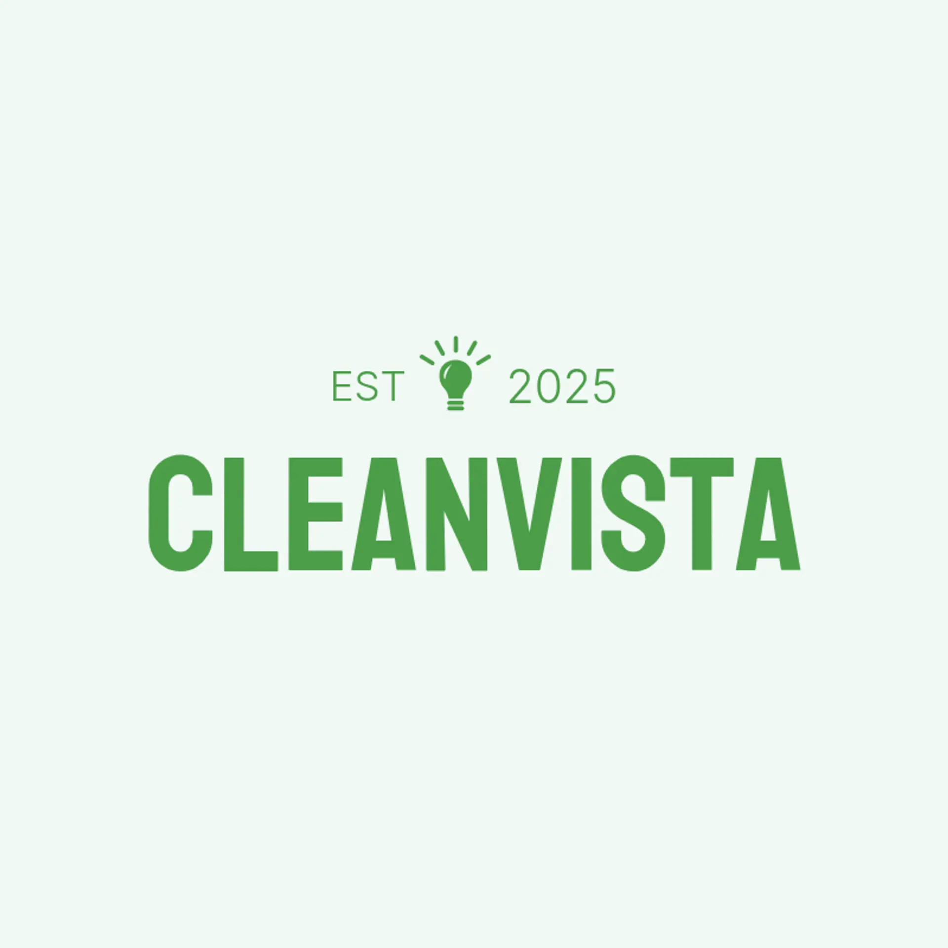 CleanVista logo for cleaning company