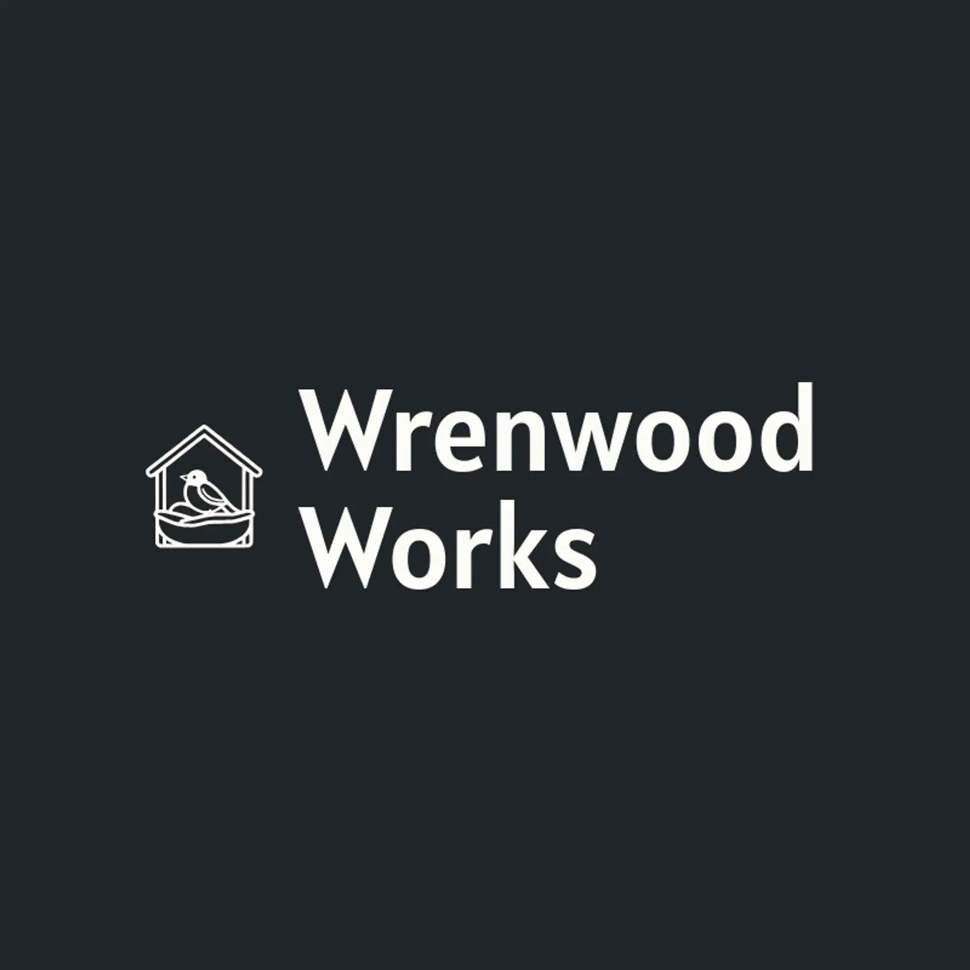 Wrenwood Works logo for birdhouse