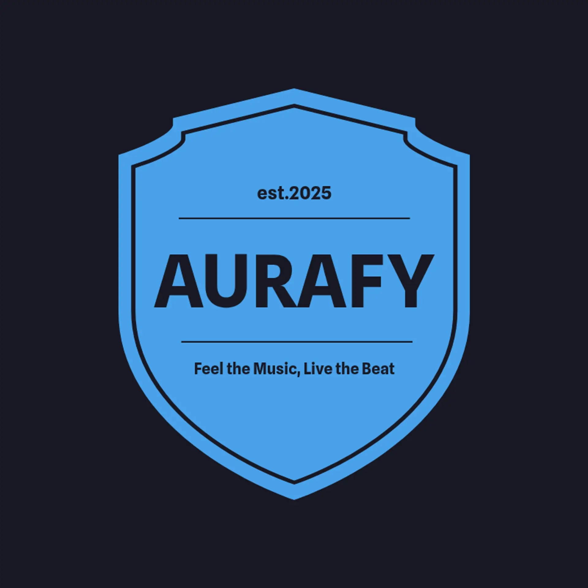 Aurafy logo for music app