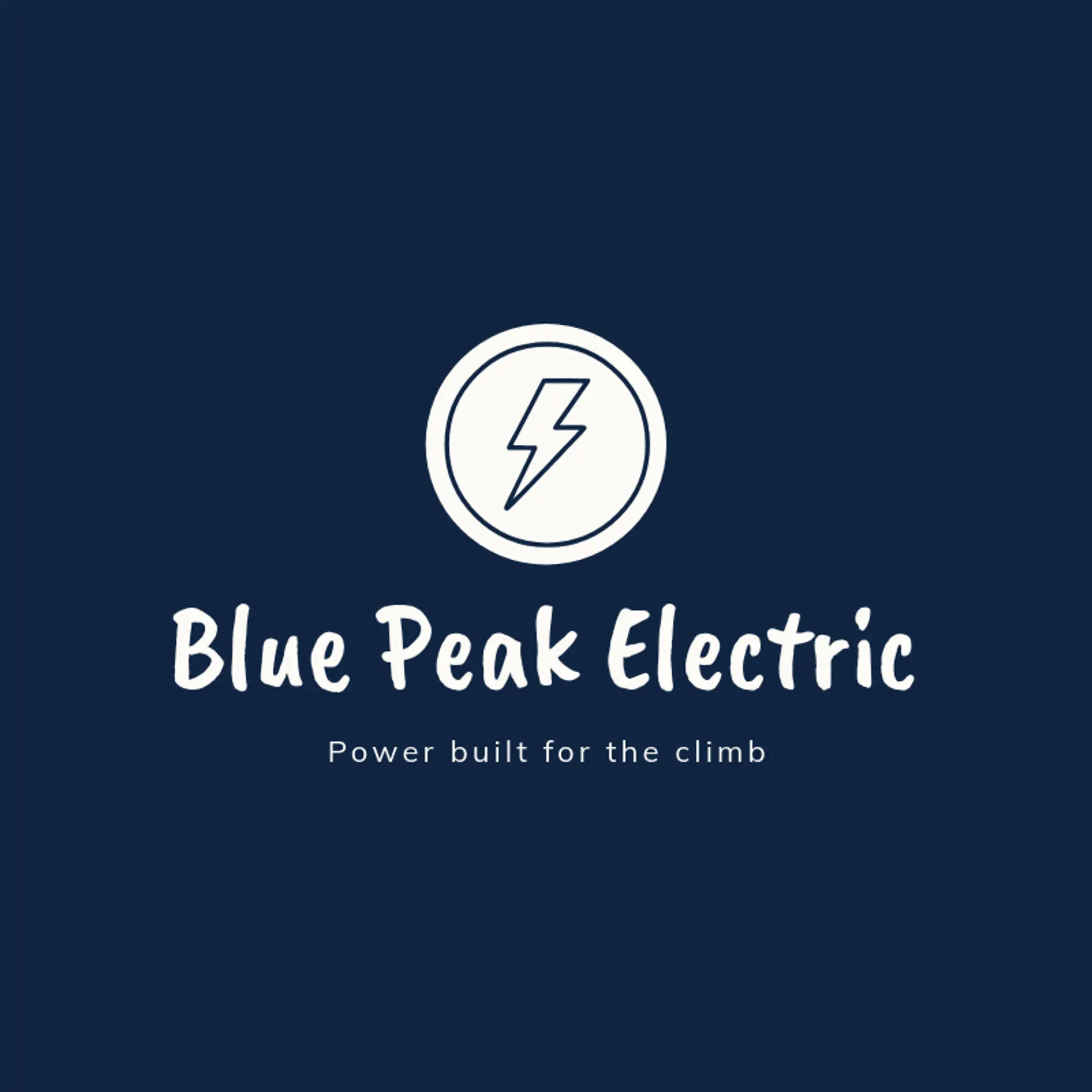 Blue Peak Electric logo for thunderbolt