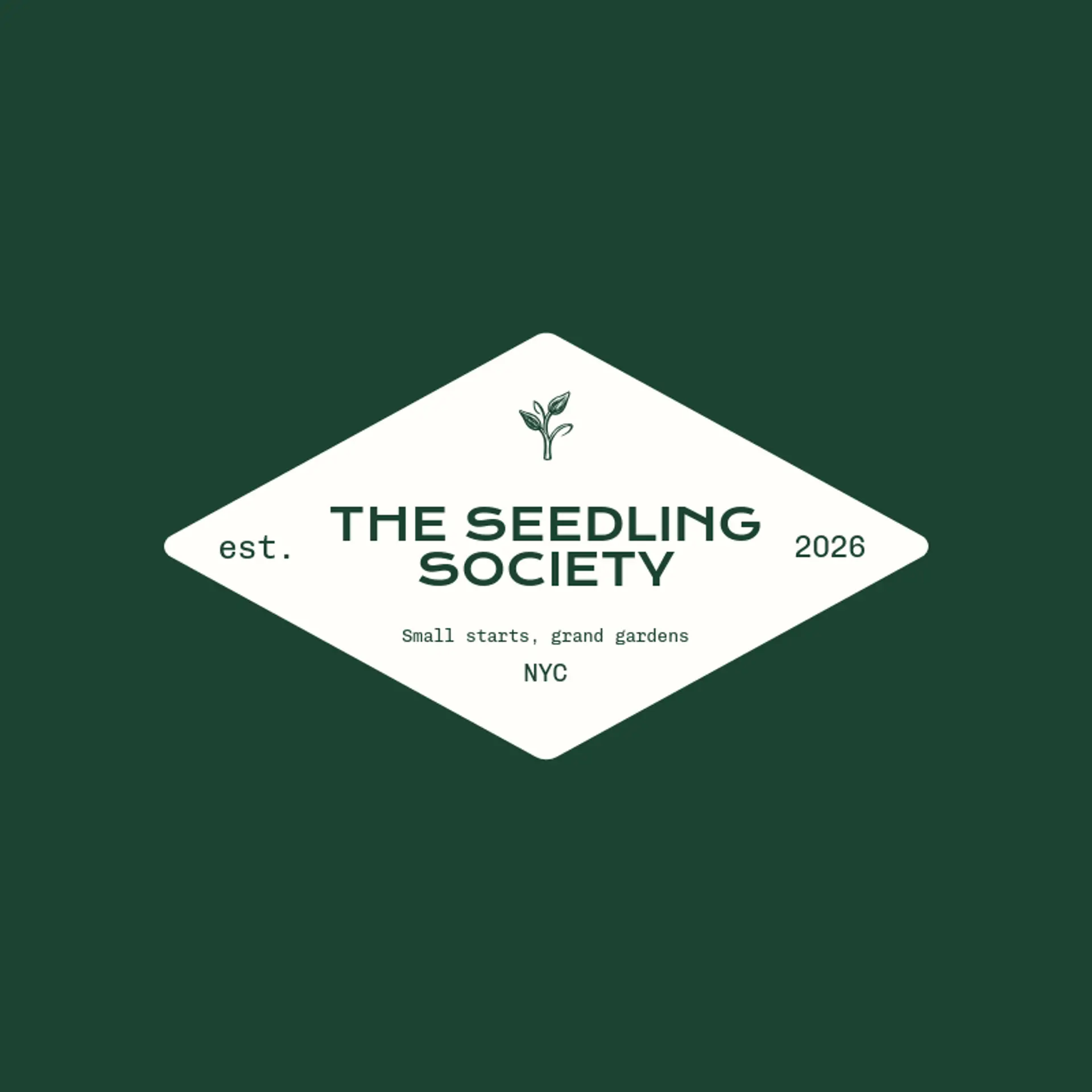 The Seedling Society logo for garden