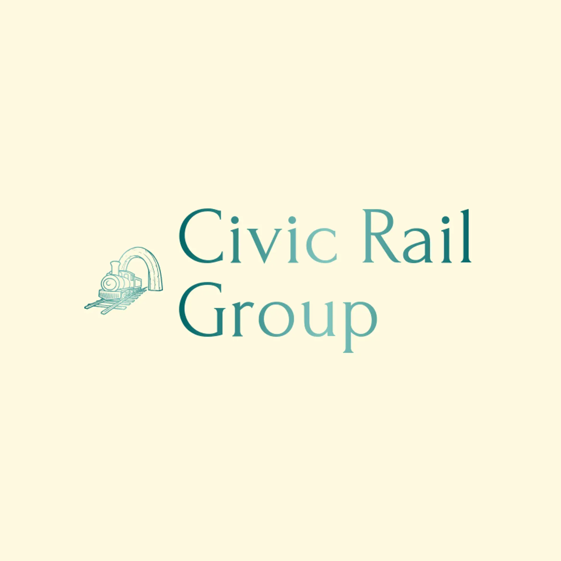 Civic Rail Group logo for train