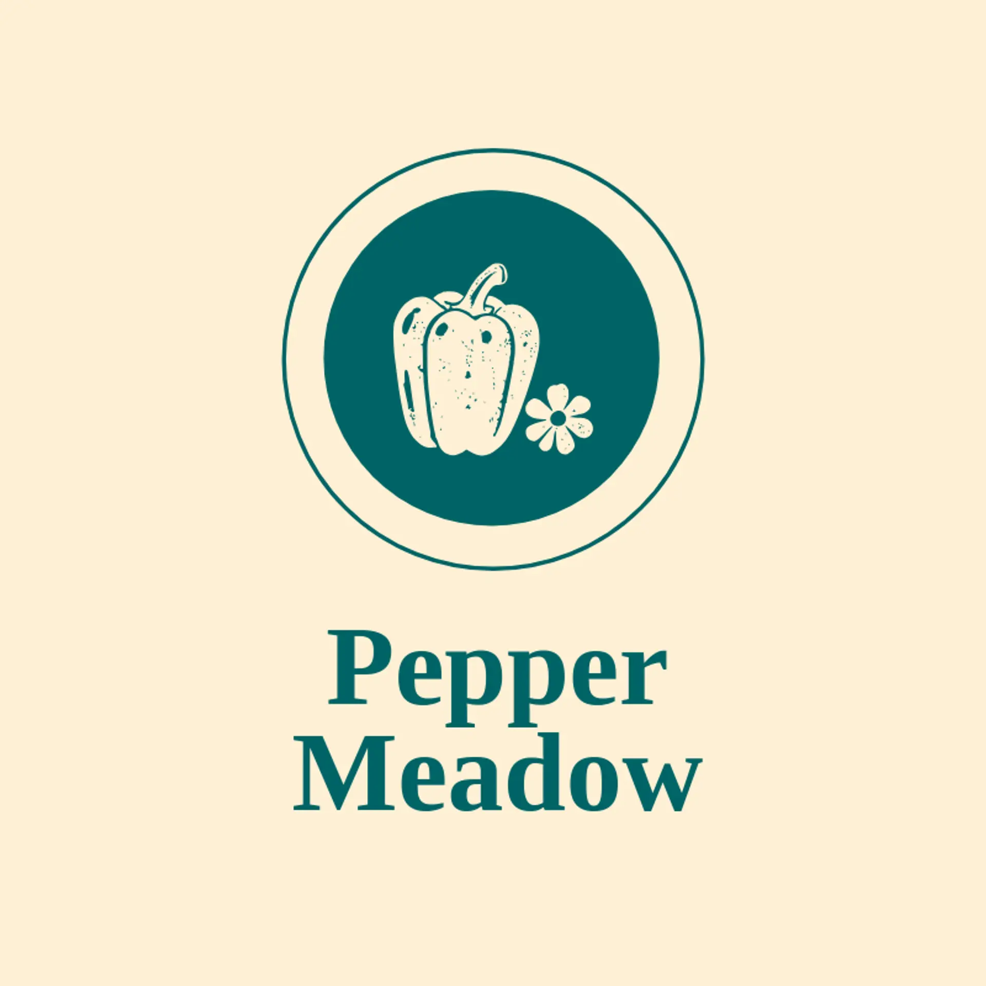 Pepper Meadow logo for foodie