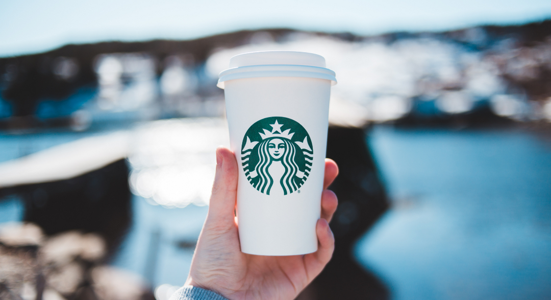 Starbucks Classic White and Green Coffee Traveler