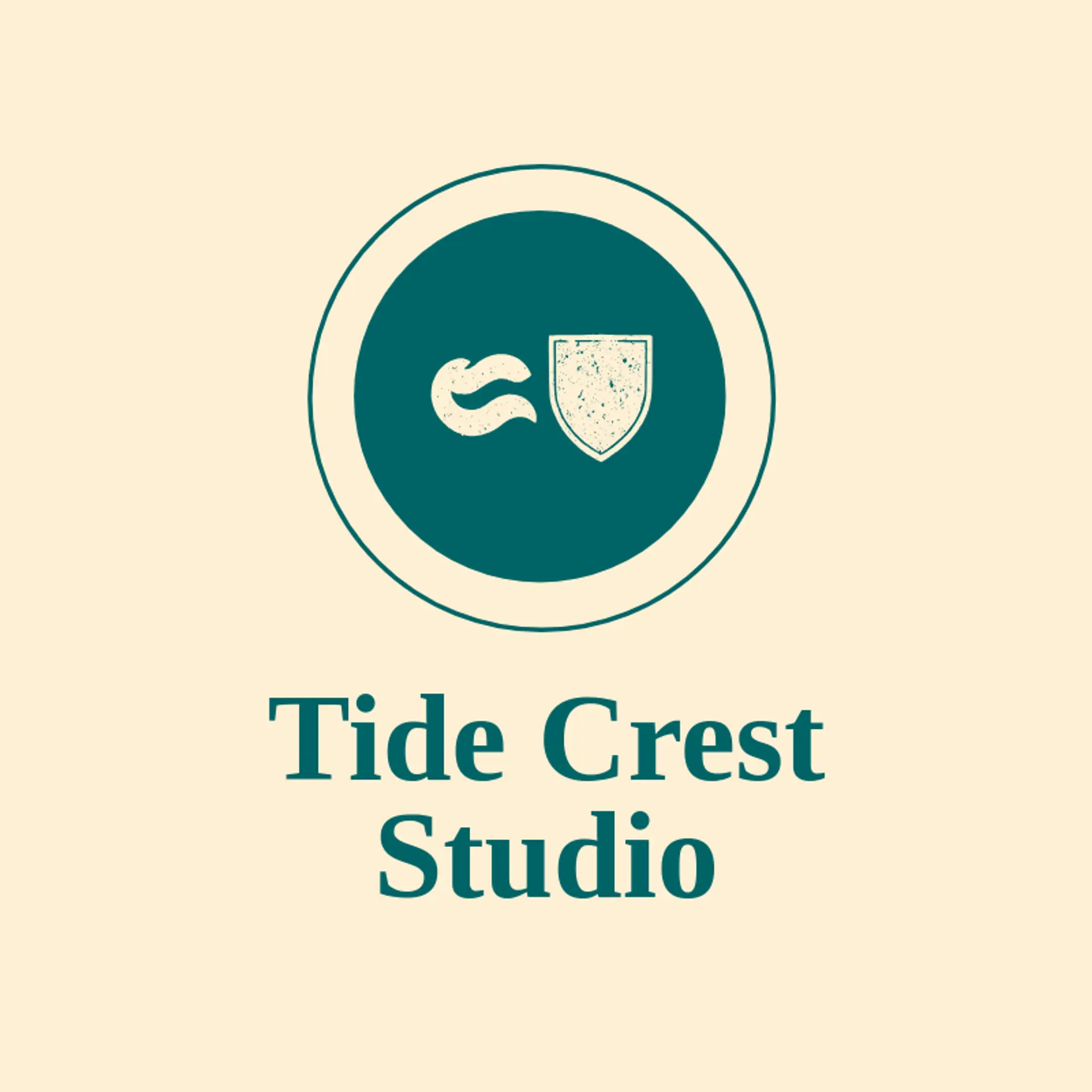 Tide Crest Studio logo for seal