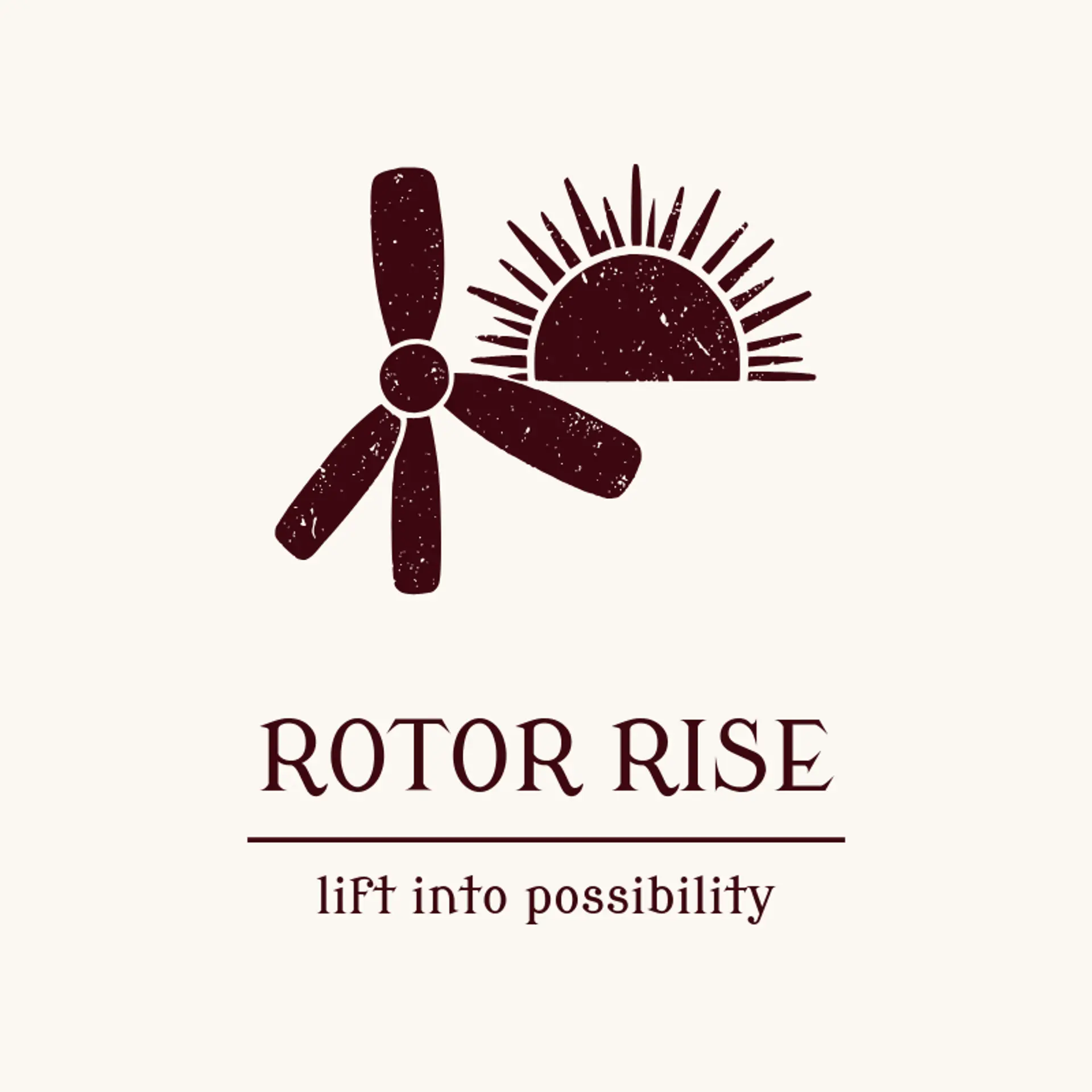 Rotor Rise logo for airline