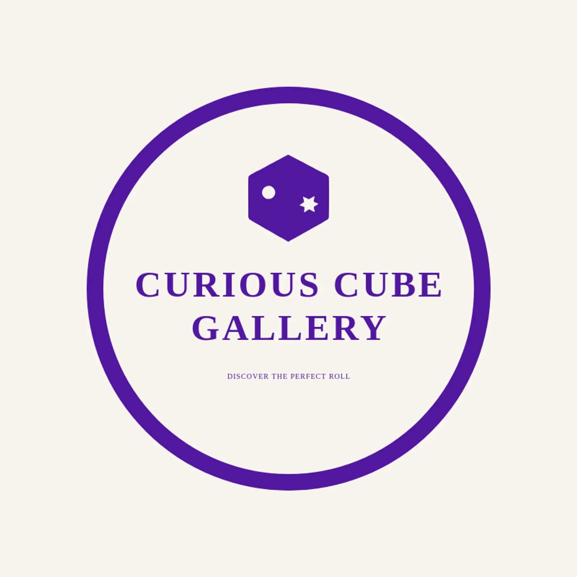 Curious Cube Gallery logo for dice