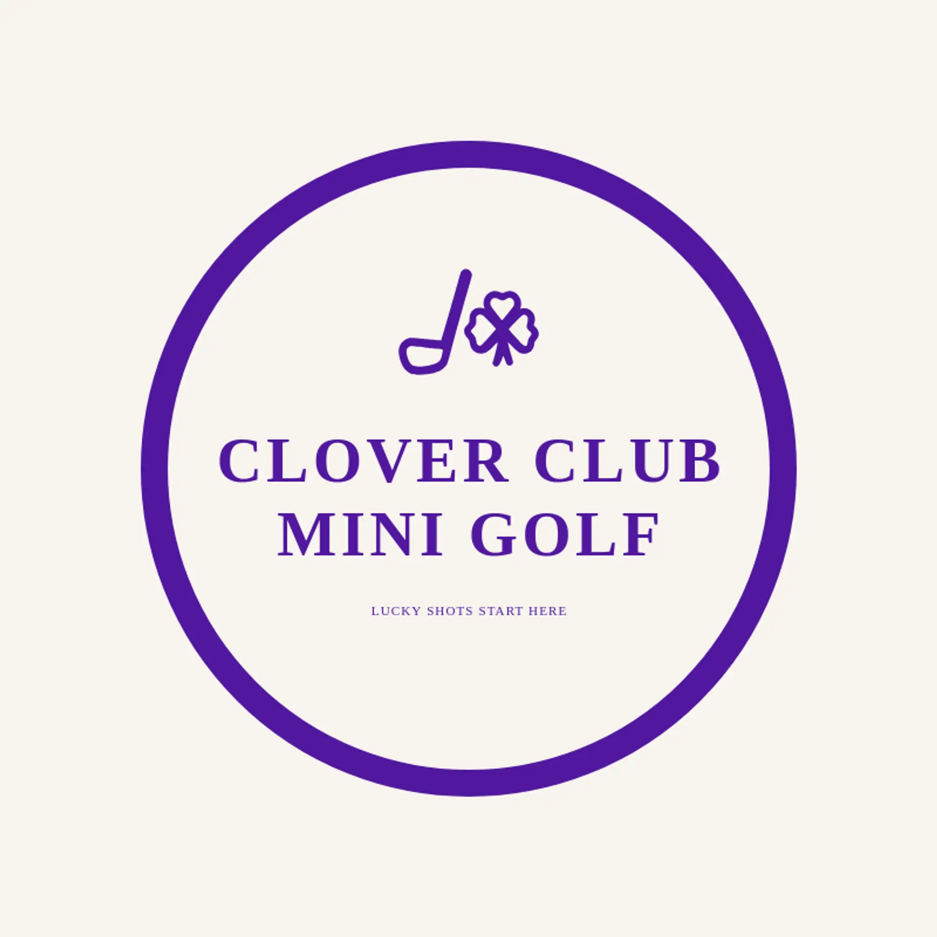 Clover Club Mini Golf logo for mini golf