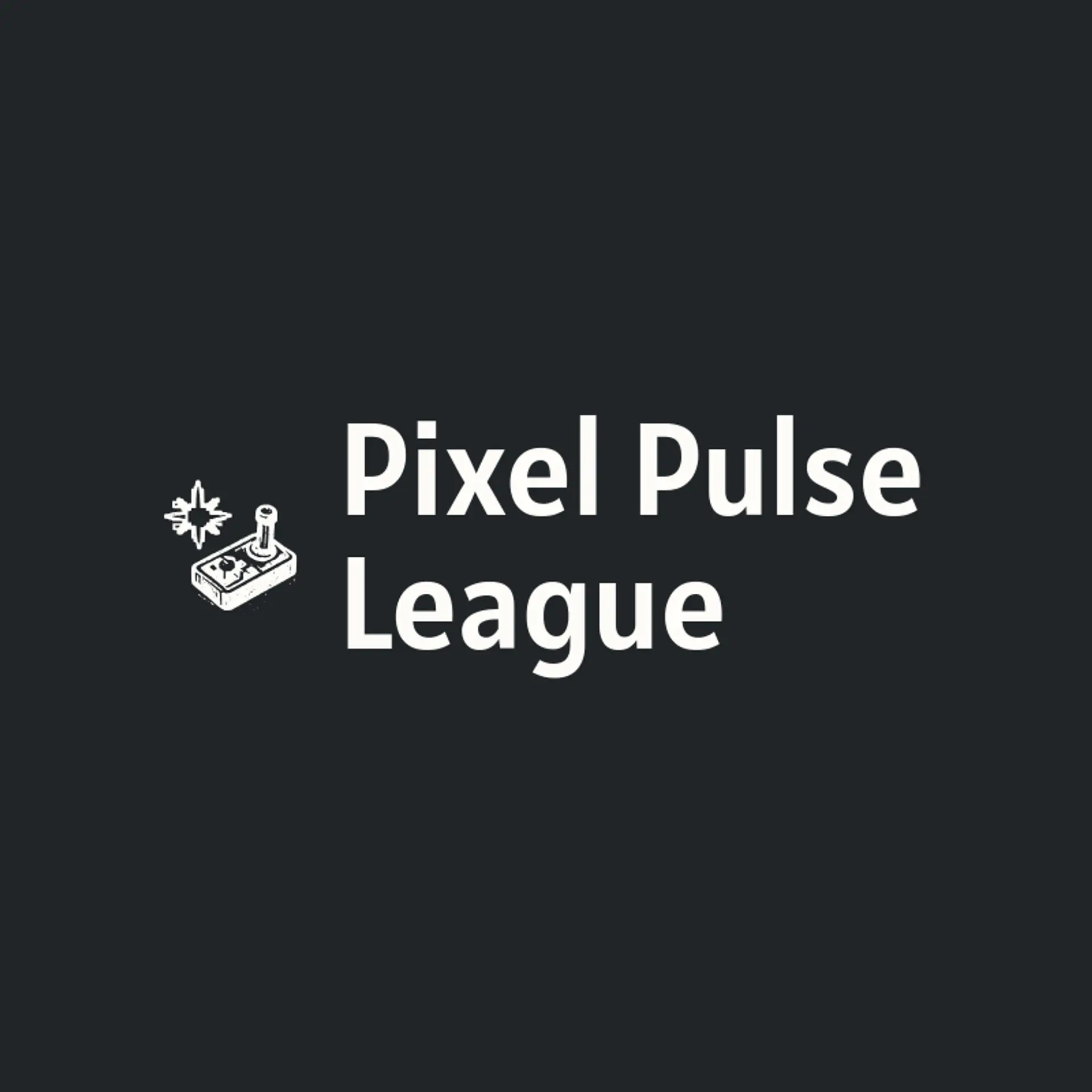 Pixel Pulse League logo for video game