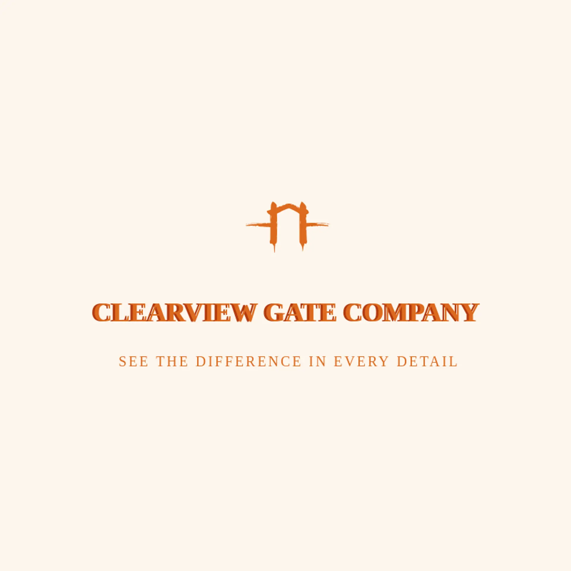 Clearview Gate Company logo for gate