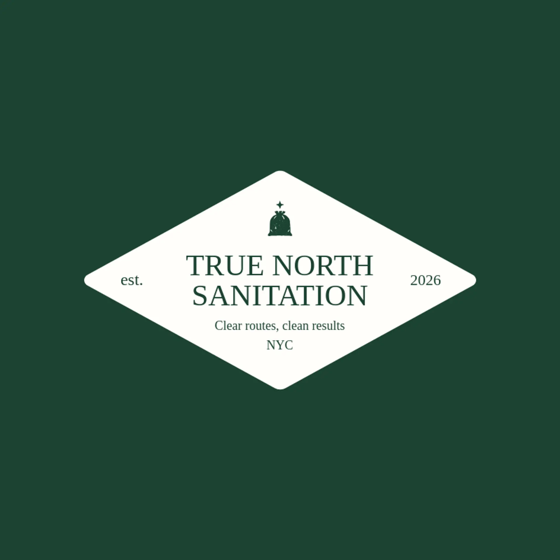 True North Sanitation logo for garbage