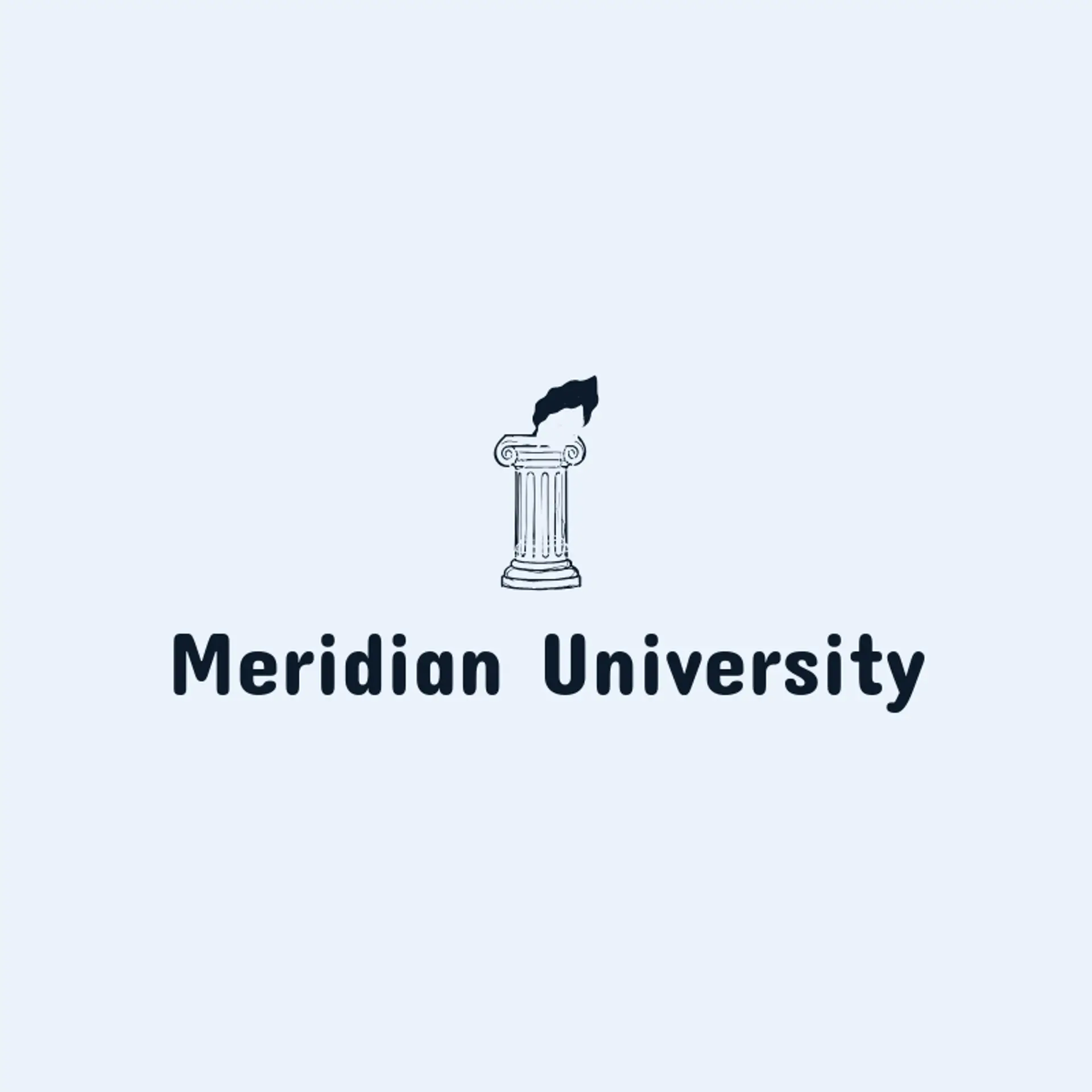 Meridian University logo for university