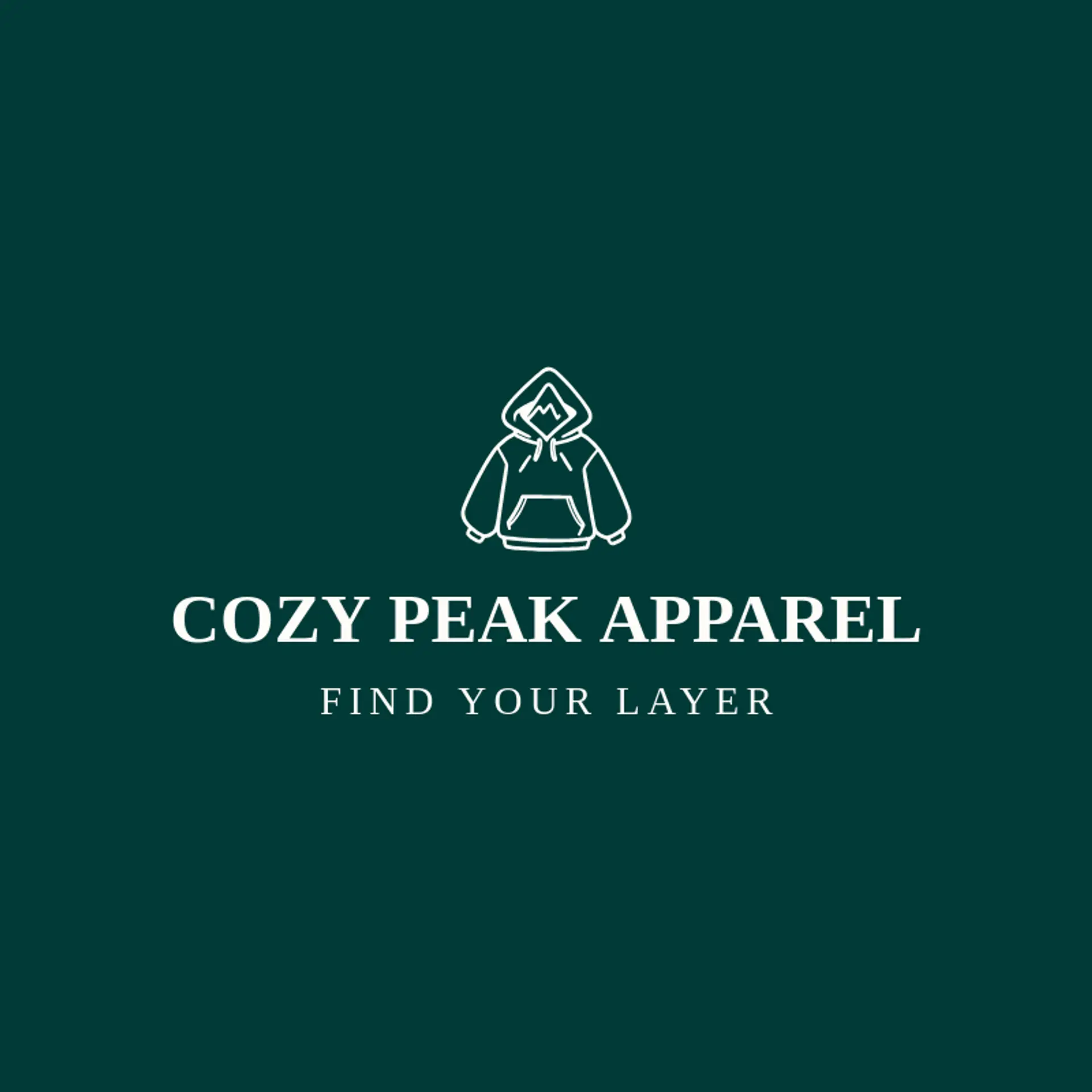 Cozy Peak Apparel logo for hoodie