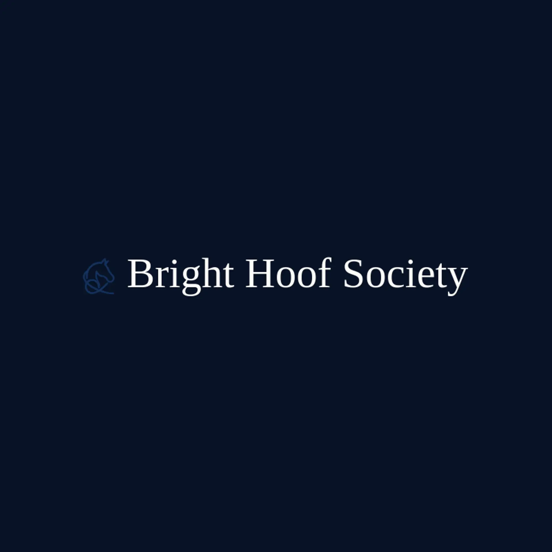 Bright Hoof Society logo for horse head